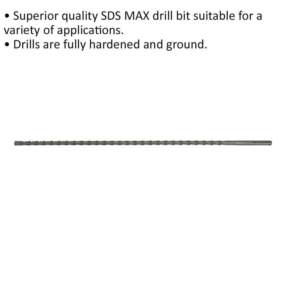 18 x 940mm SDS Max Drill Bit Fully Hardened & Ground Masonry Drilling