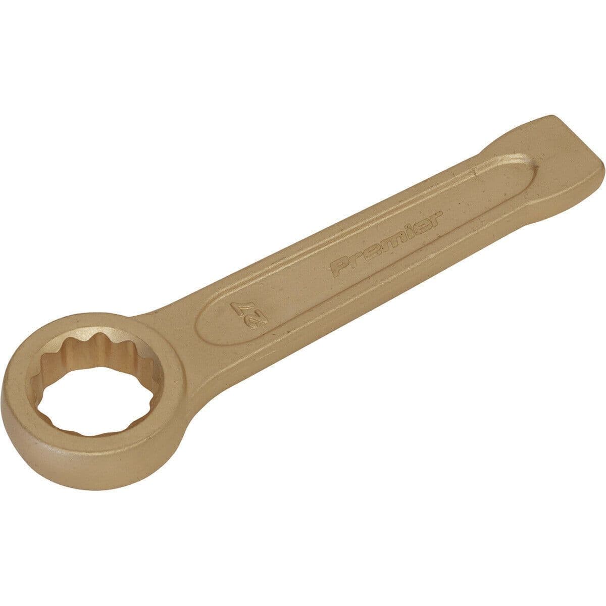 27mm Ring End Slogging Spanner - Non-Sparking - Short Profile Striking End
