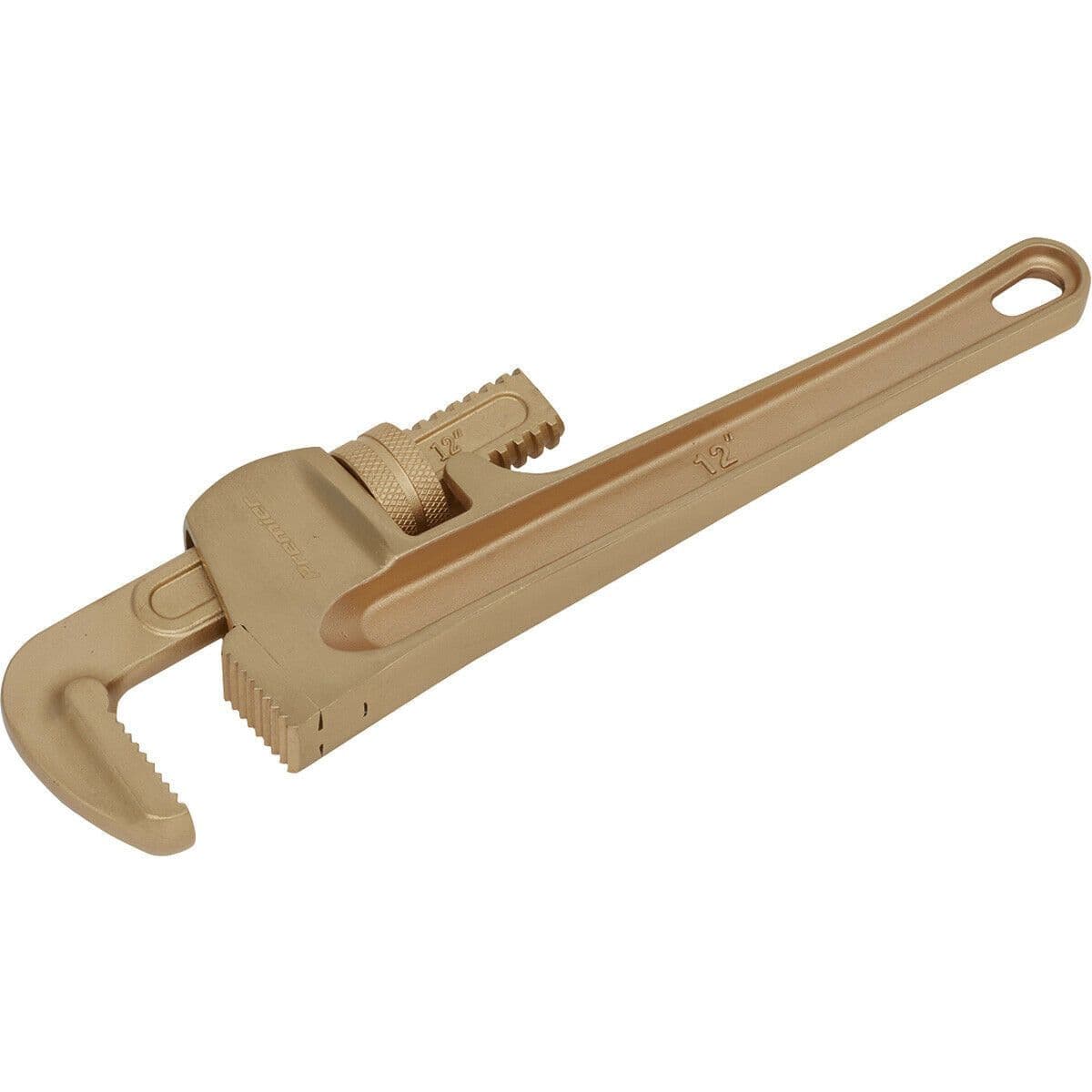 300mm Non Sparking Adjustable Pipe Wrench 60mm Jaw Capacity Beryllium