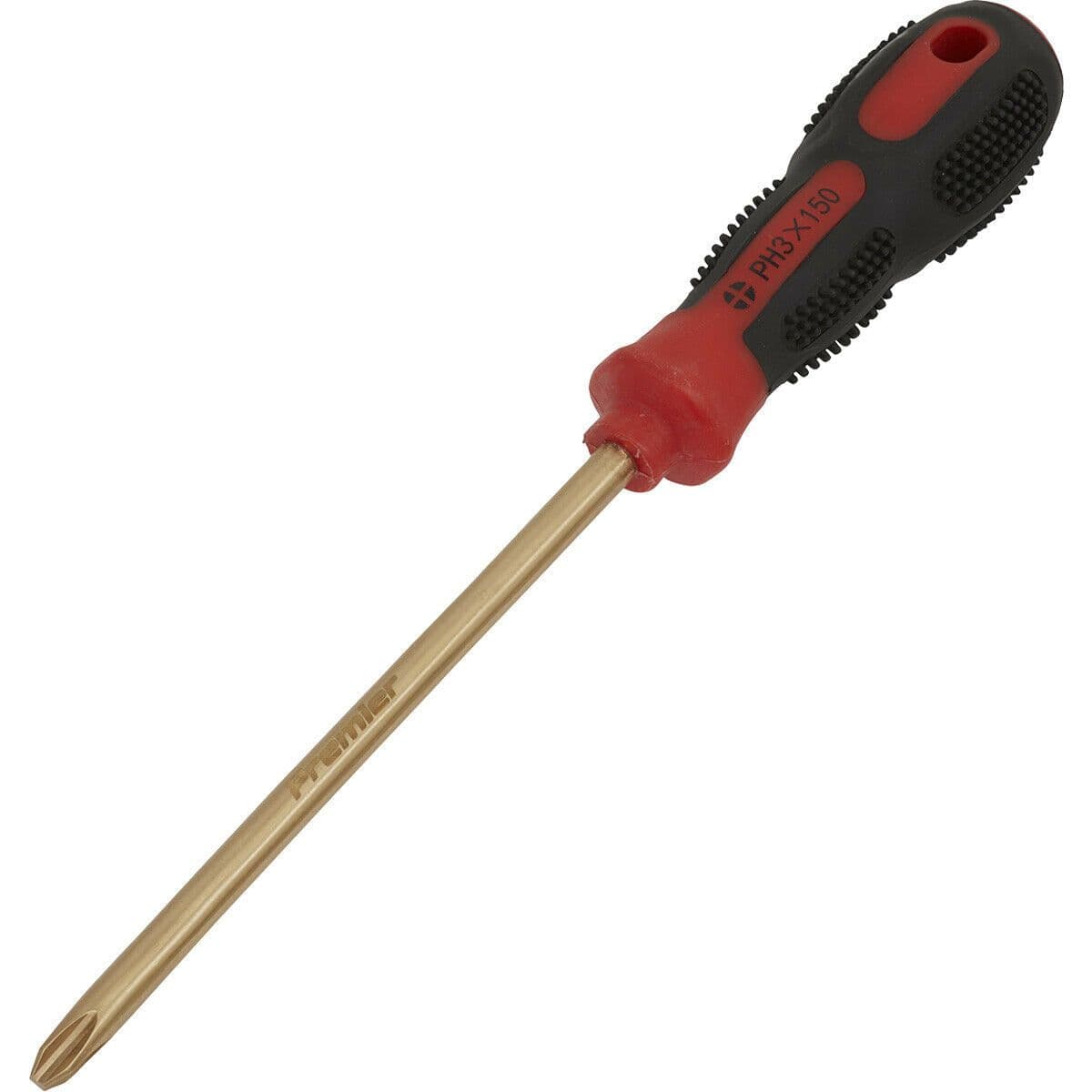 Non Sparking Phillips Screwdriver #3 x 150mm Soft Grip Handle Die Forged
