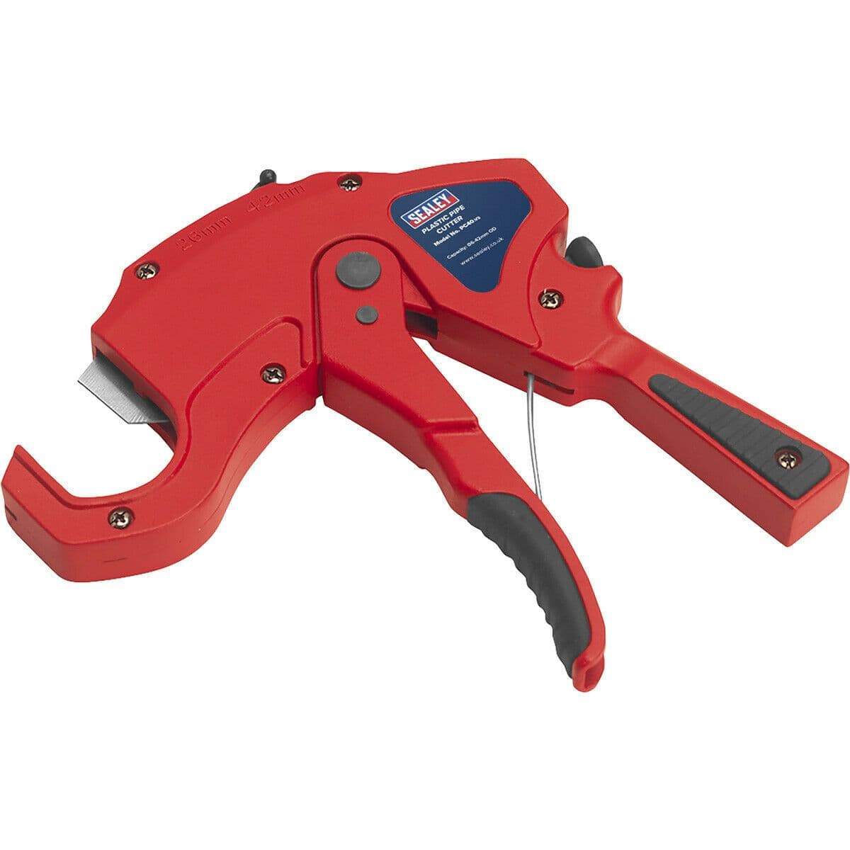 Die Cast Plastic Pipe Cutter 6mm to 42mm Capacity Ratchet Cutting Action
