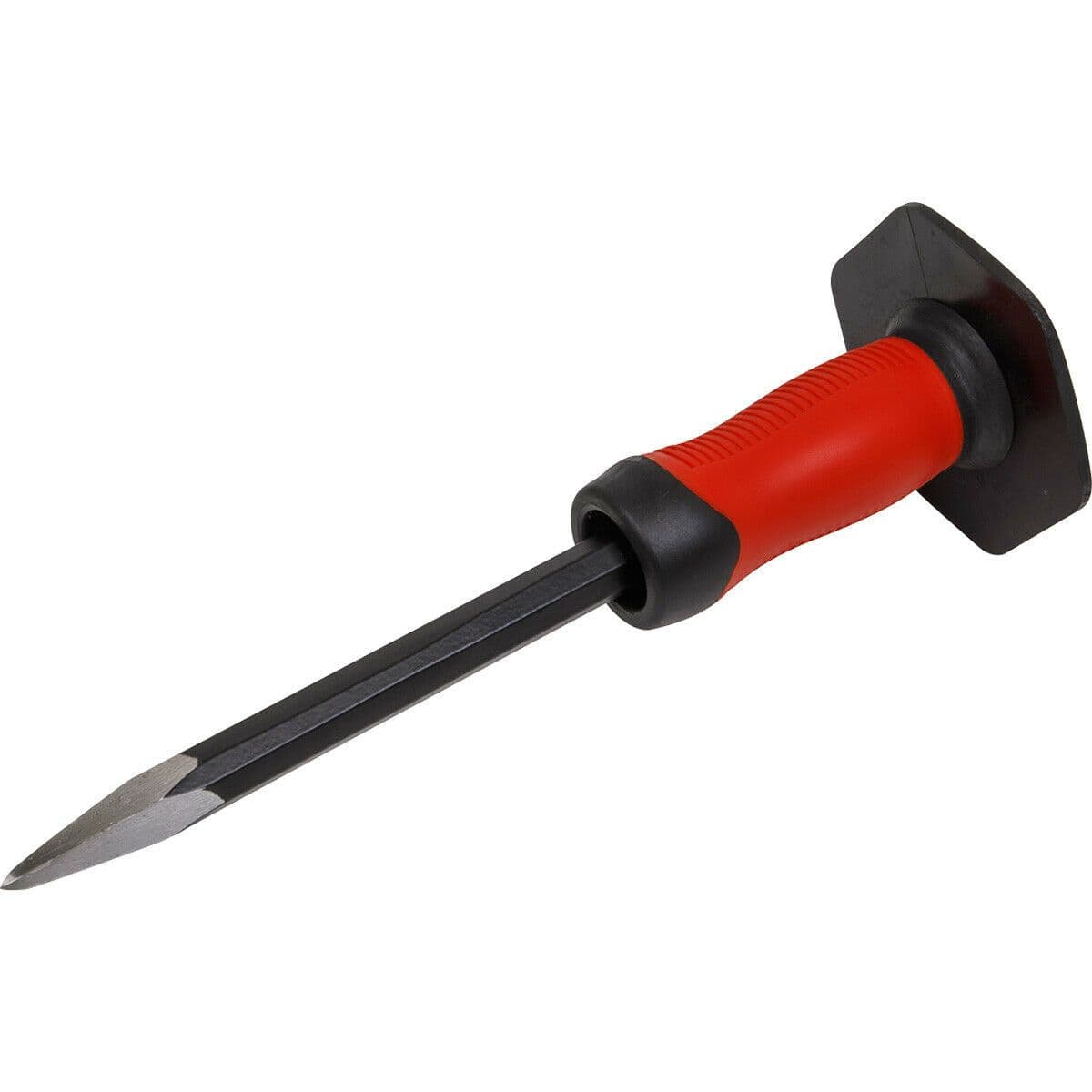 300mm Drop Forged Point Chisel Octagonal Shaft Comfort Protection Grip