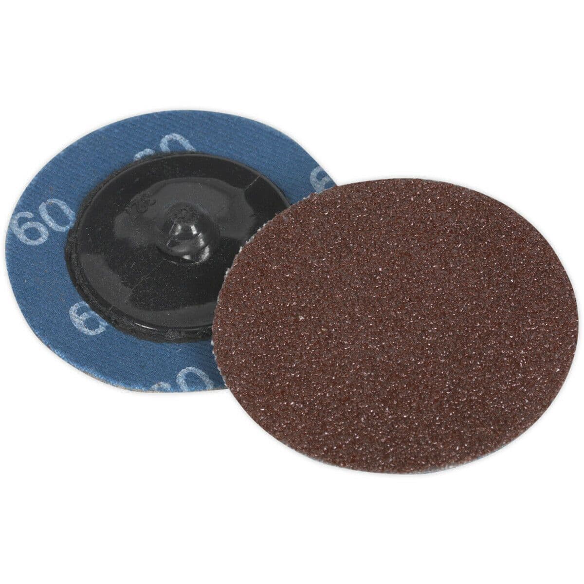 10 PACK 50mm Quick Change Mini Sanding Discs 60 Grit Aluminium Oxide Sheet