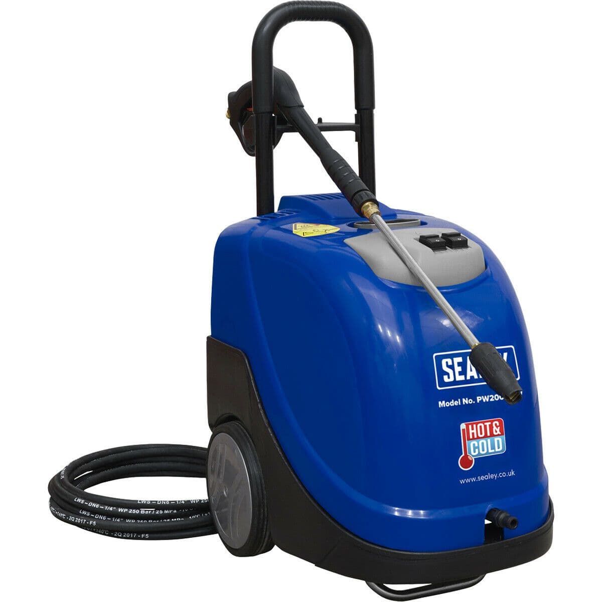 Heavy Duty Hot & Cold Pressure Washer Diesel Water Heater 2100W Motor