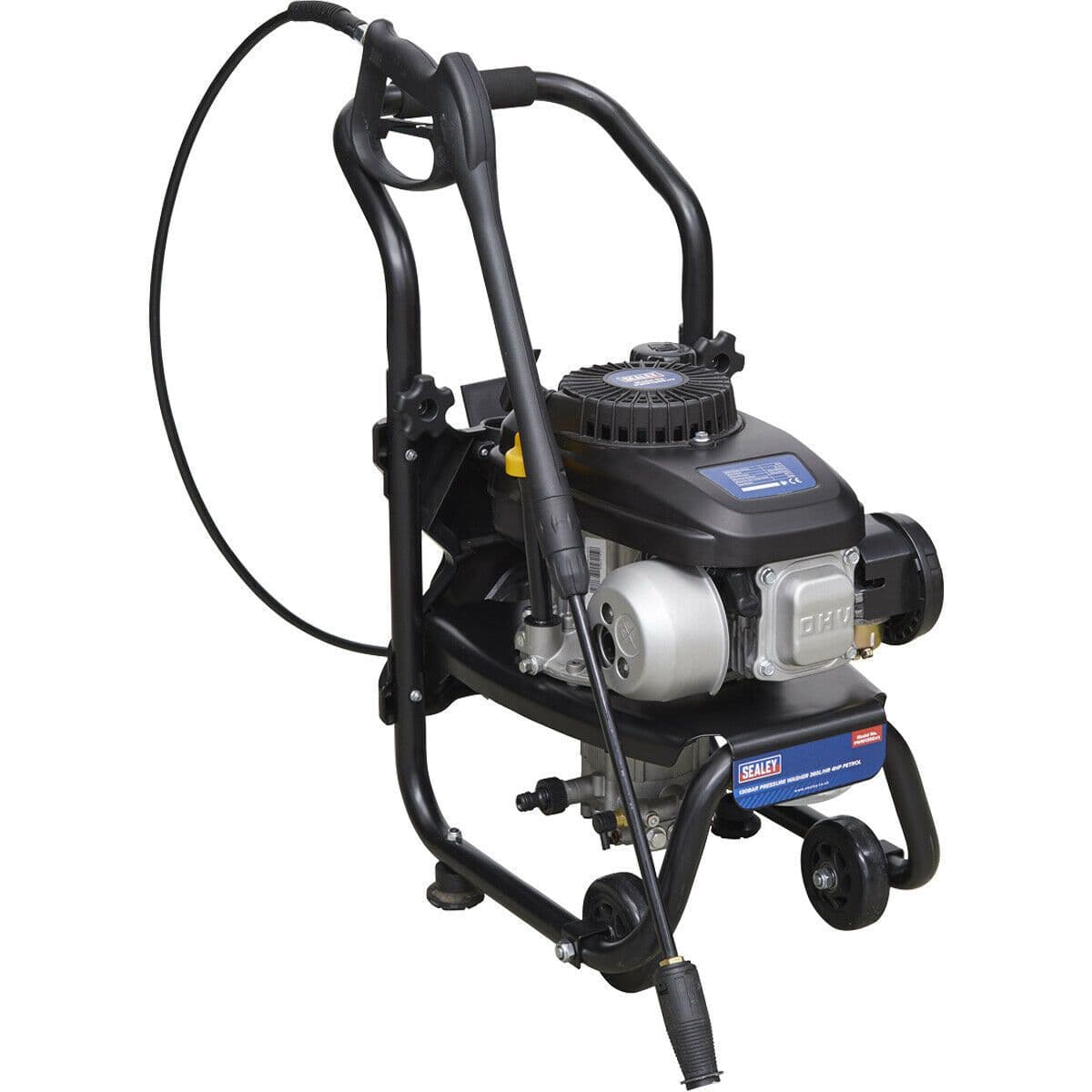Petrol Powered Pressure Washer 4hp Engine 150bar 5m Pressure Hose