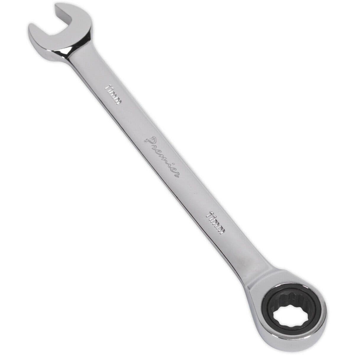 11mm Ratchet Combination Spanner - Chrome Vanadium Steel - 72 Tooth Ratchet Ring