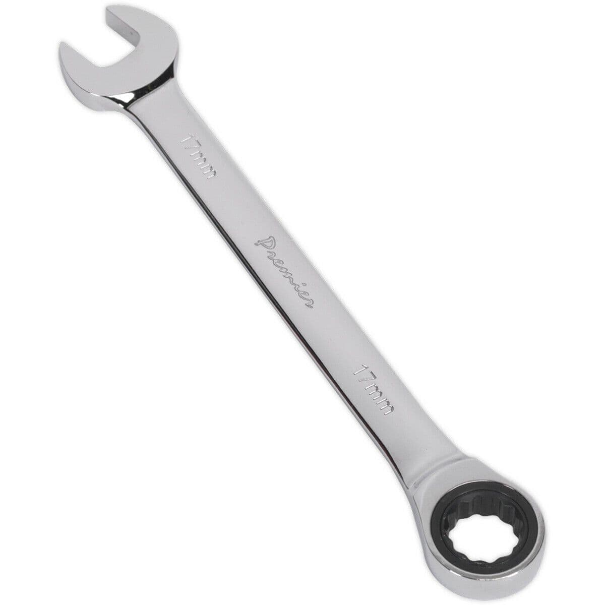 17mm Ratchet Combination Spanner Chrome Vanadium Steel 72 Tooth Ratchet Ring