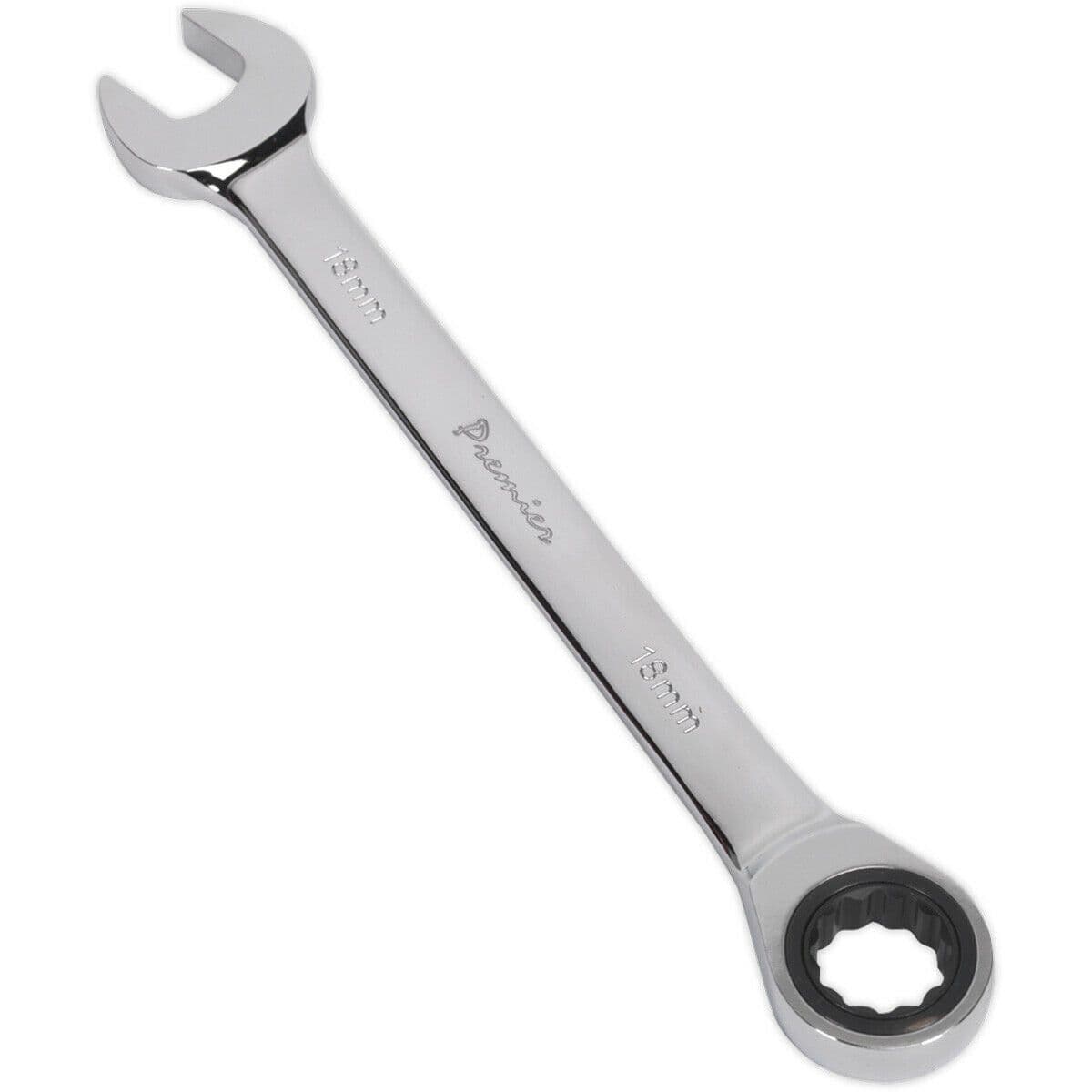 18mm Ratchet Combination Spanner Chrome Vanadium Steel 72 Tooth Ratchet Ring