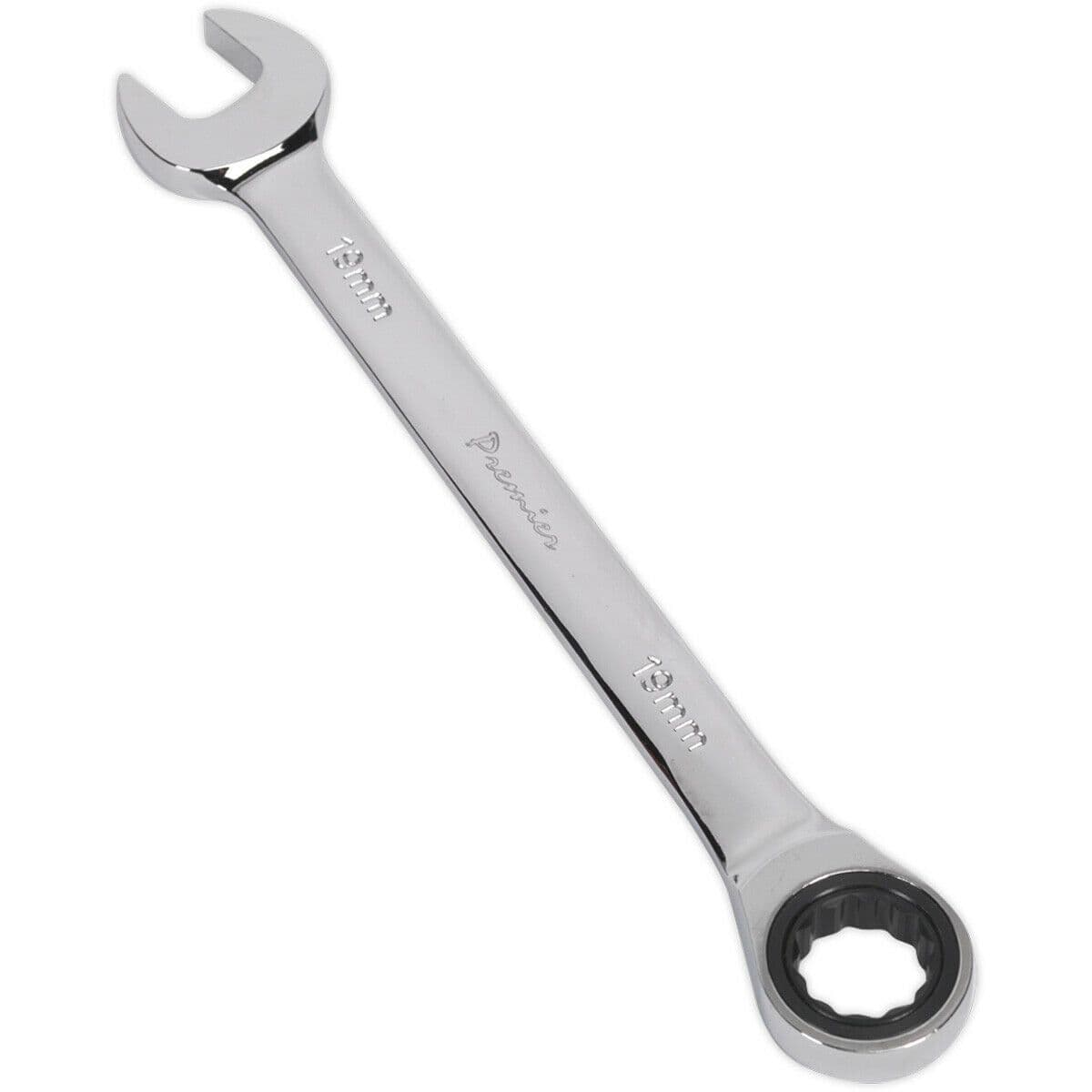 19mm Ratchet Combination Spanner - Chrome Vanadium Steel - 72 Tooth Ratchet Ring