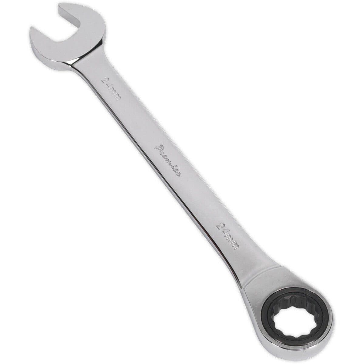 24mm Ratchet Combination Spanner - Chrome Vanadium Steel - 72 Tooth Ratchet Ring