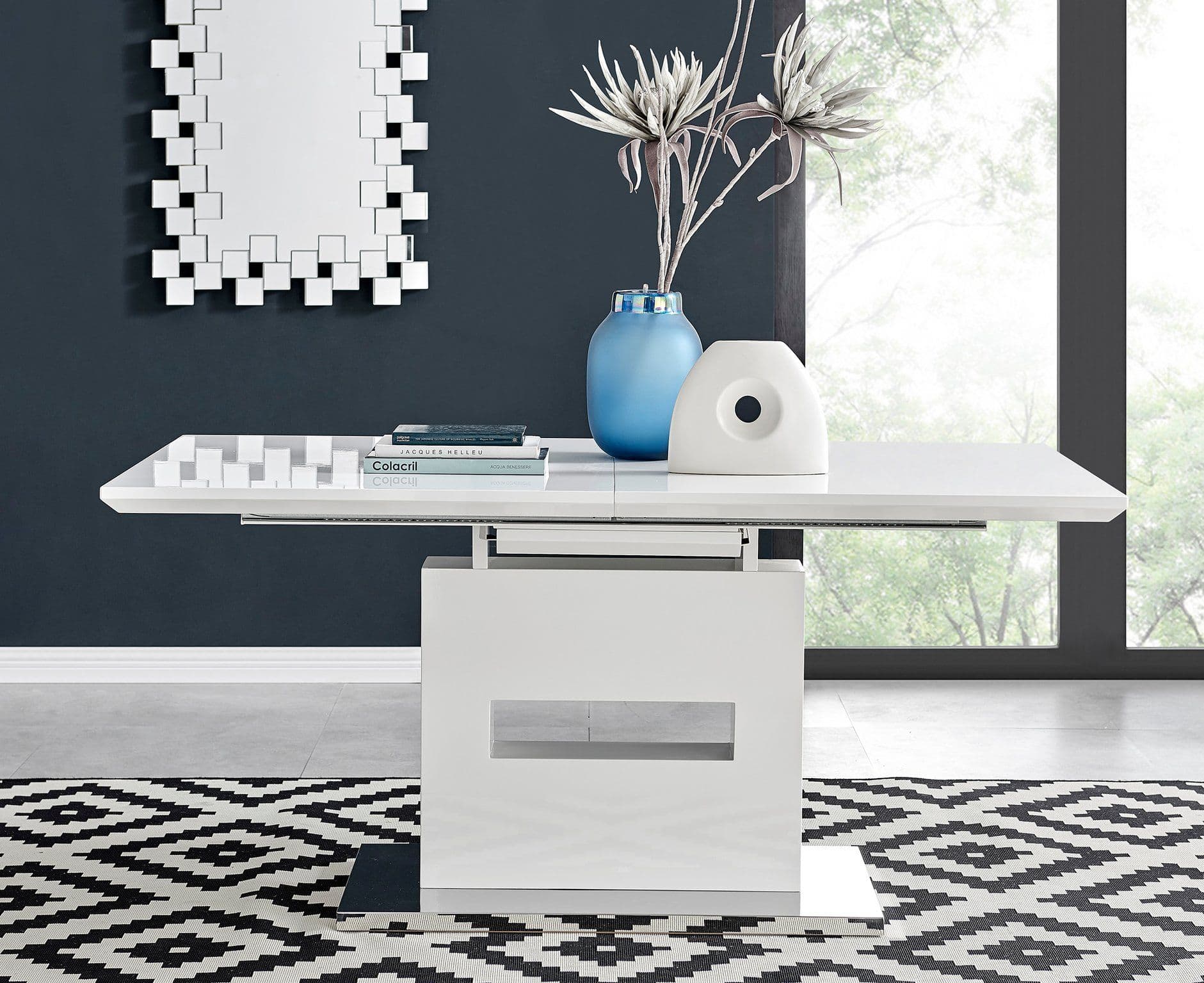 Arezzo 200cm Large Extending High Gloss Dining Table