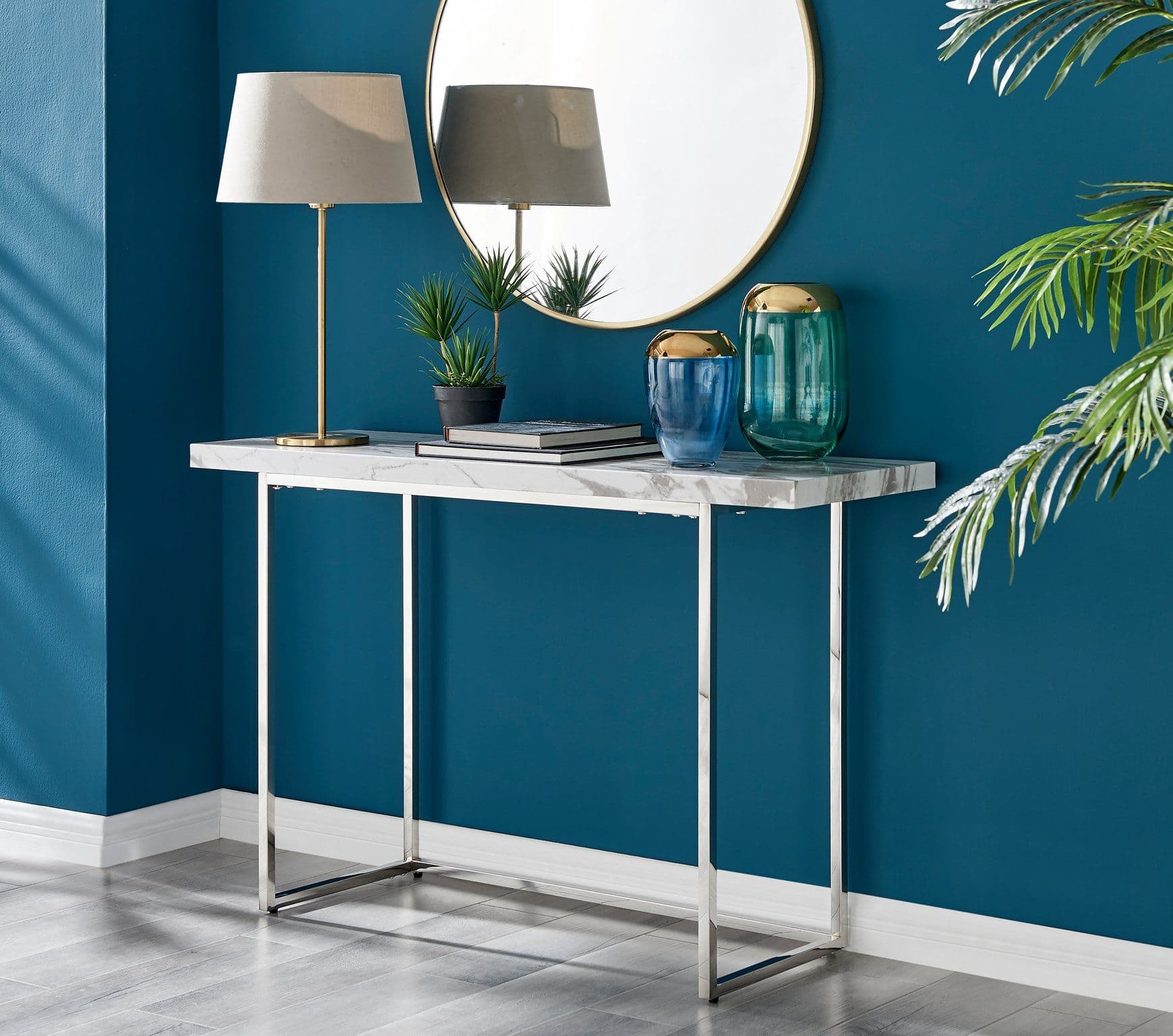 Kylo Rectangular Console Table Metal U Shape Legs Modern Living Room Hallway Style
