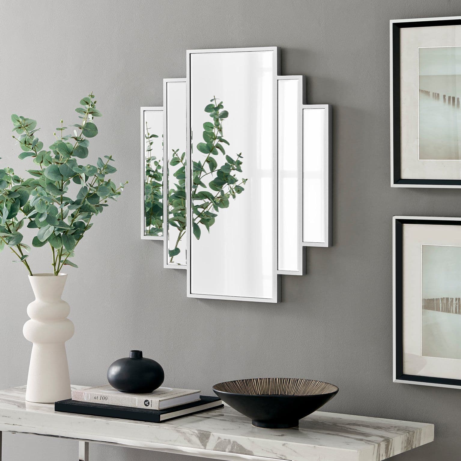 Deco Small 1920s Inspired Framed Wall Mirror