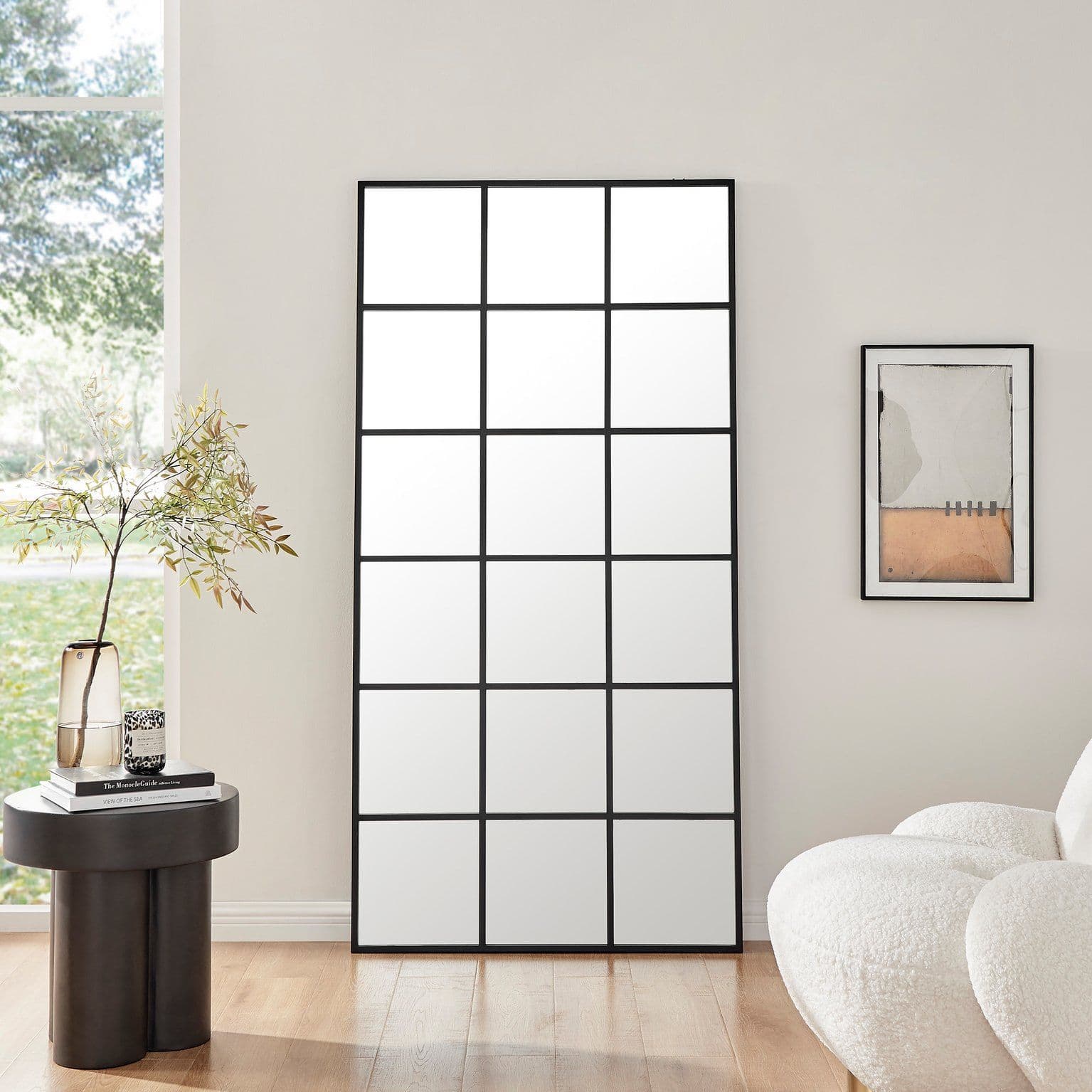 Yoko Large Full Length Industrial Frame Window Wall Mirror