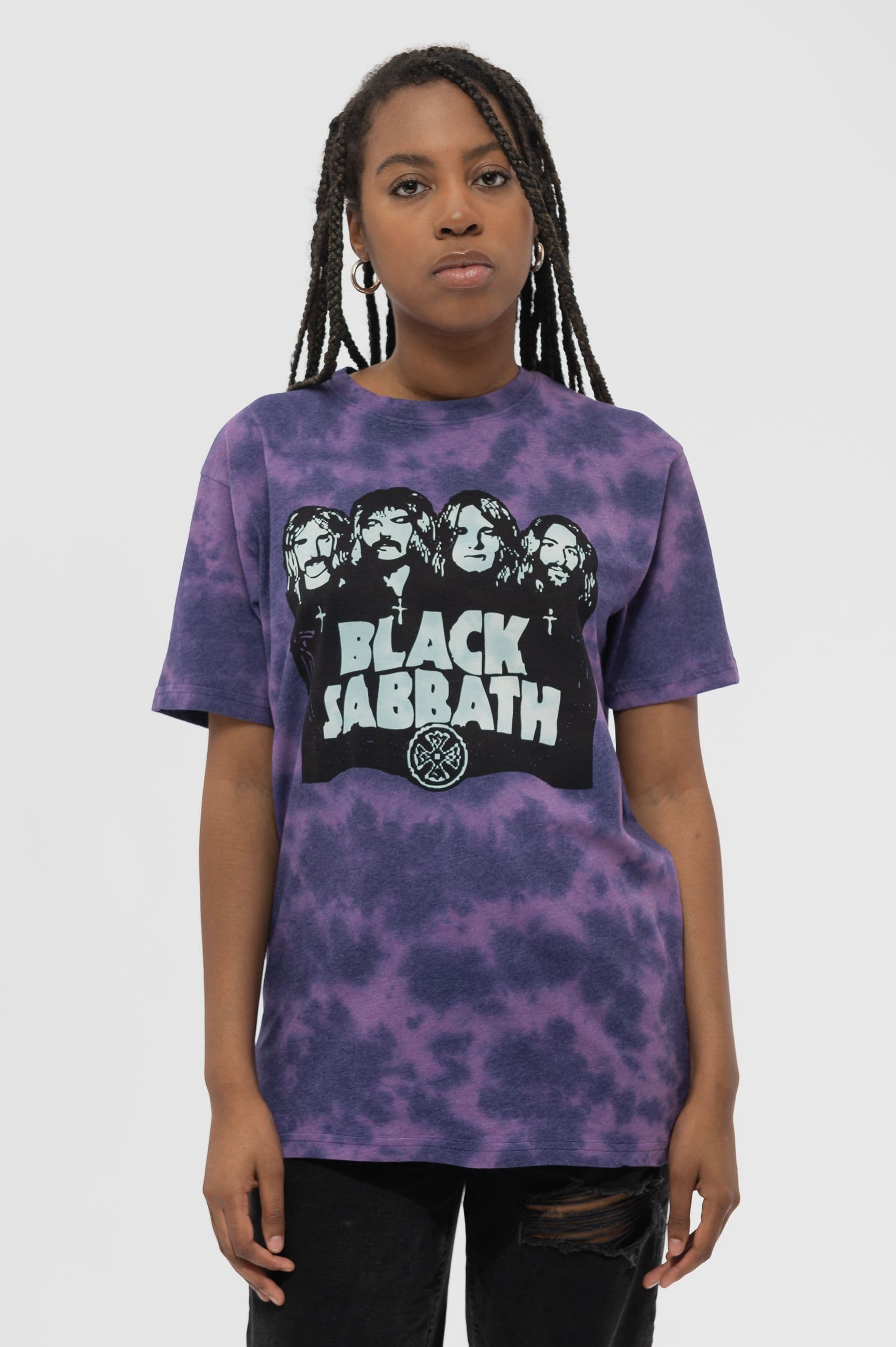 Band Logo Dip Dye Wash T Shirt