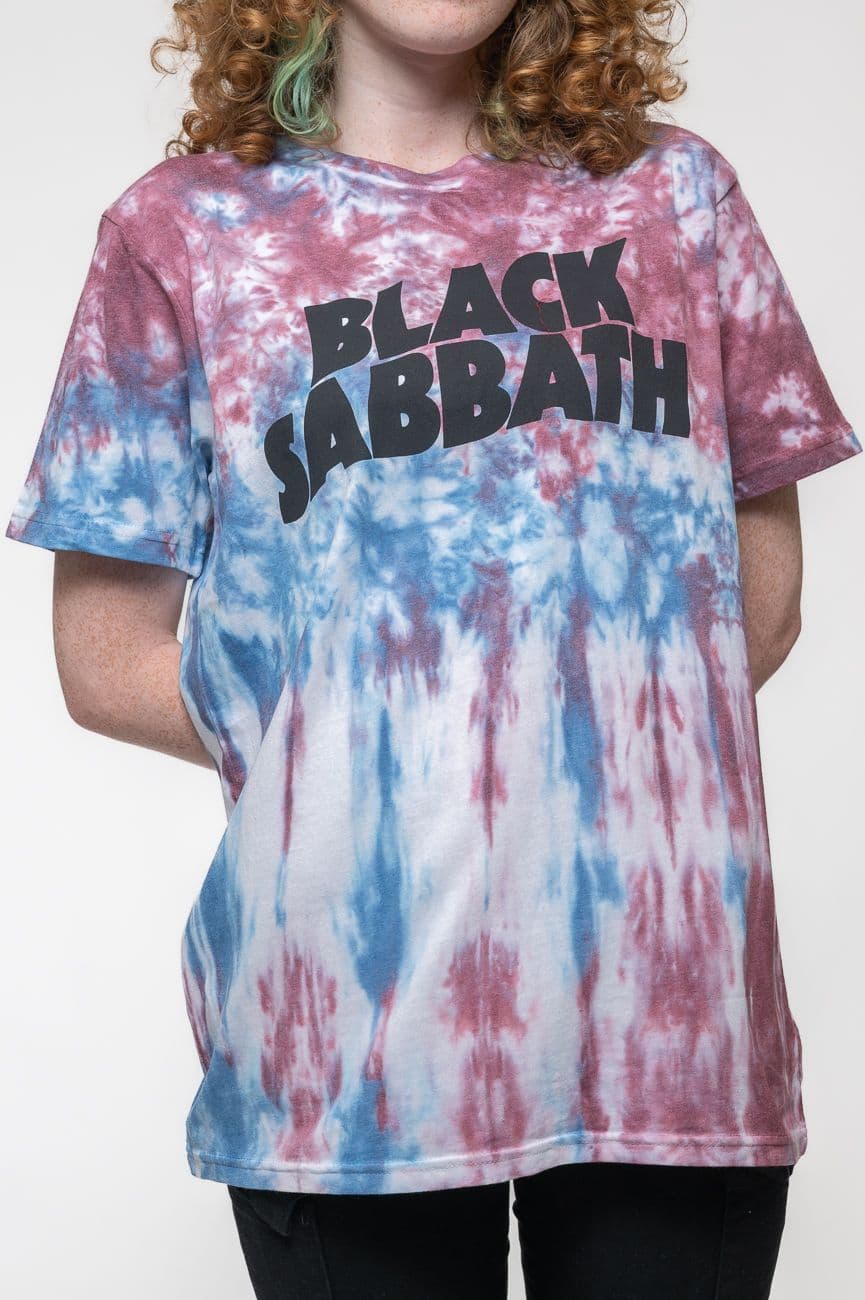 Wavy Band Logo Dip Dye Wash T Shirt