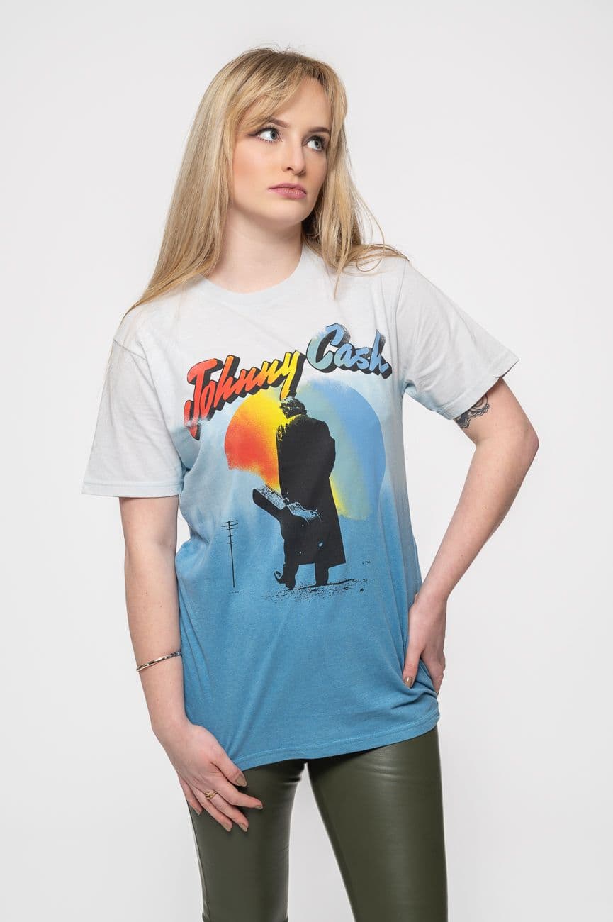 Walking Guitar Dye Wash T Shirt