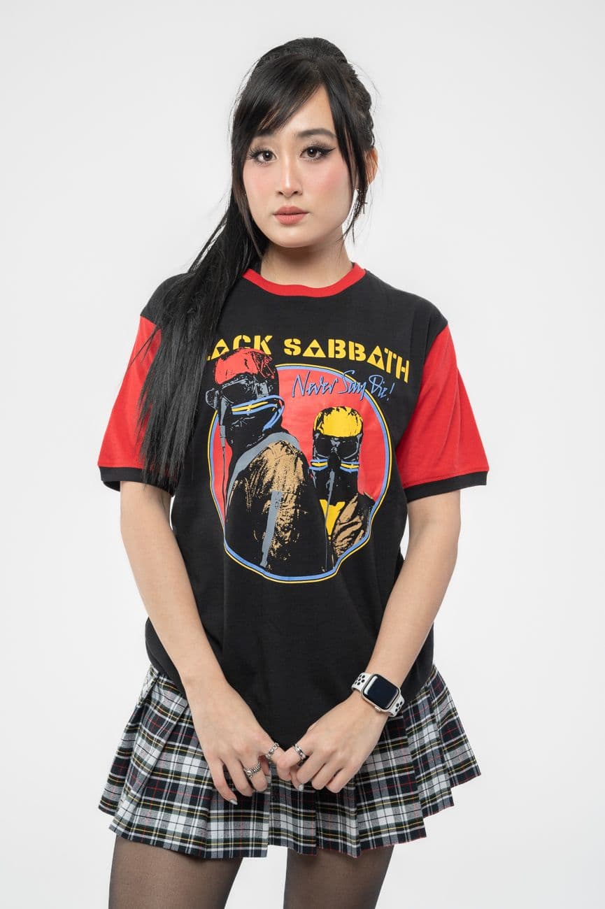 Never Say Die Ringer T Shirt