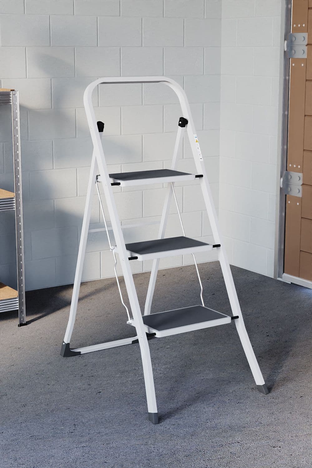 Vida 3 Step Folding Ladder Anti Slip Mat