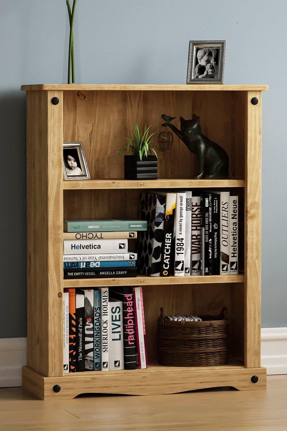 Vida Designs Corona Low Bookcase Storage 1070 x 750 x 290 mm