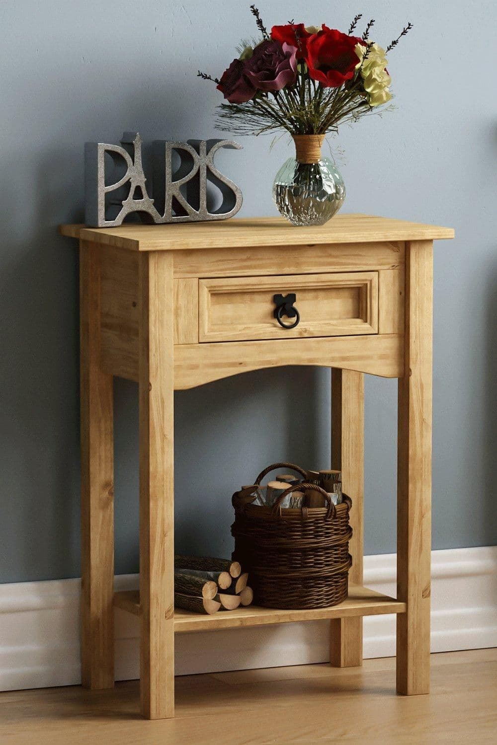 Vida Designs Corona 1 Drawer Console Table Storage 700 x W 500 x D 300 mm