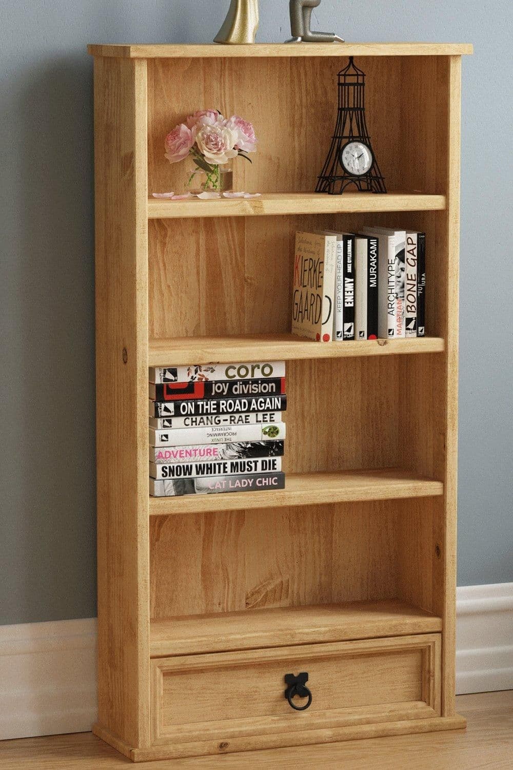 Vida Designs Corona 1 Drawer 4 Shelves Bookcase DVD Rack Storage Organizer
