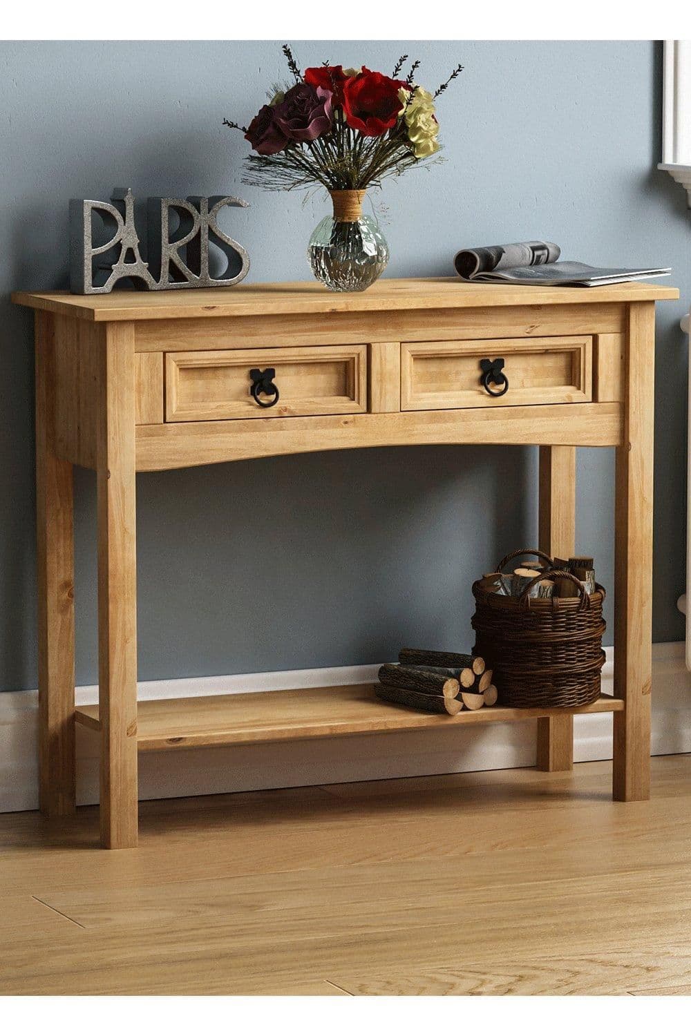 Vida Designs Corona 2 Drawer Console Table Storage 700 x W 830 x D 300 mm