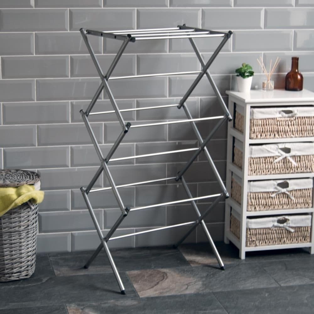 Vida 3 Tier Metal Clothes Airer Indoor Outdoor Dryer Rack Laundry 104 x 53 x 36 cm
