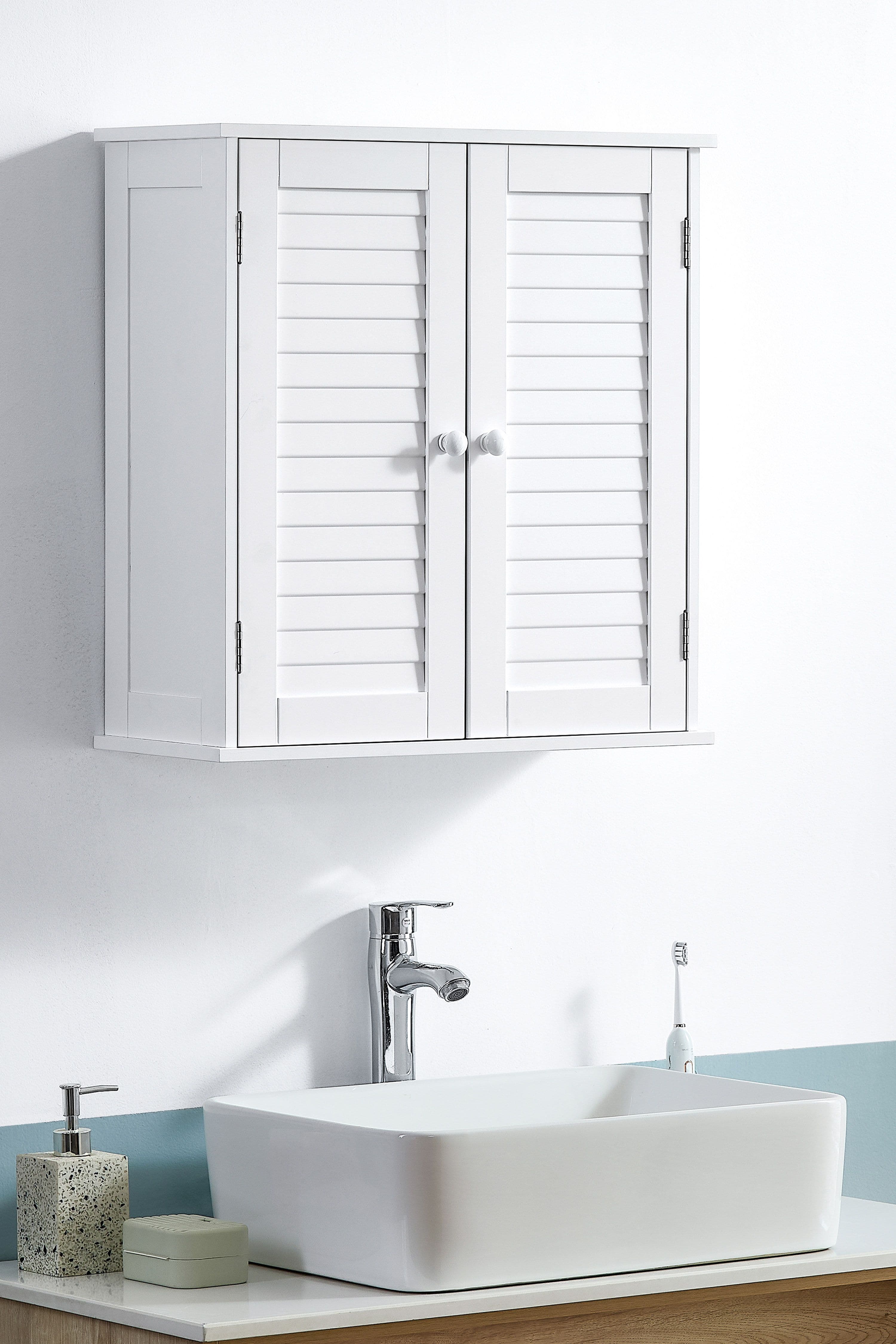 Bath Vida Liano 2 Door Wall Cabinet Shelves Bathroom Storage