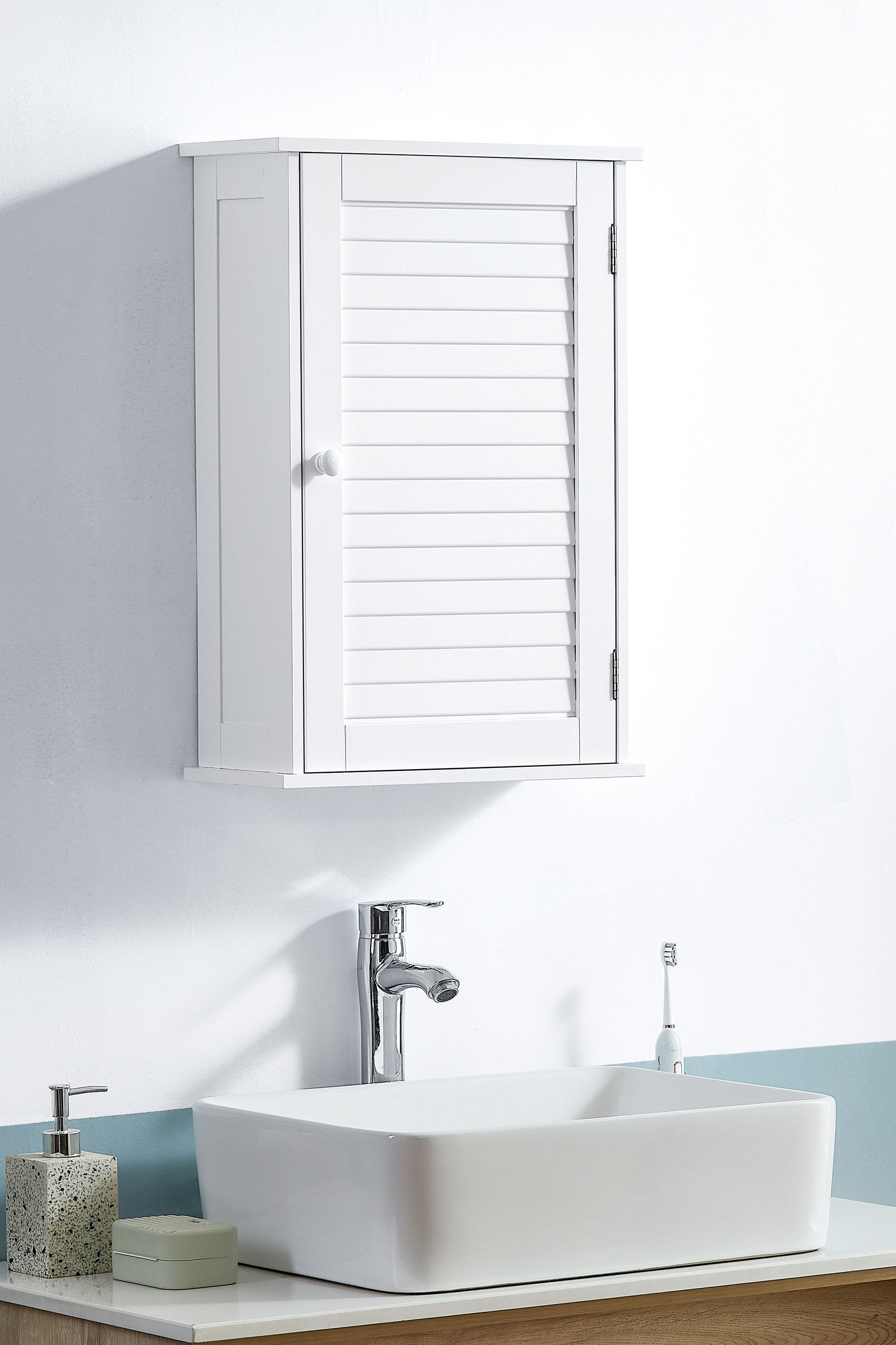 Bath Vida Liano 1 Door Wall Cabinet Shelves Bathroom Storage