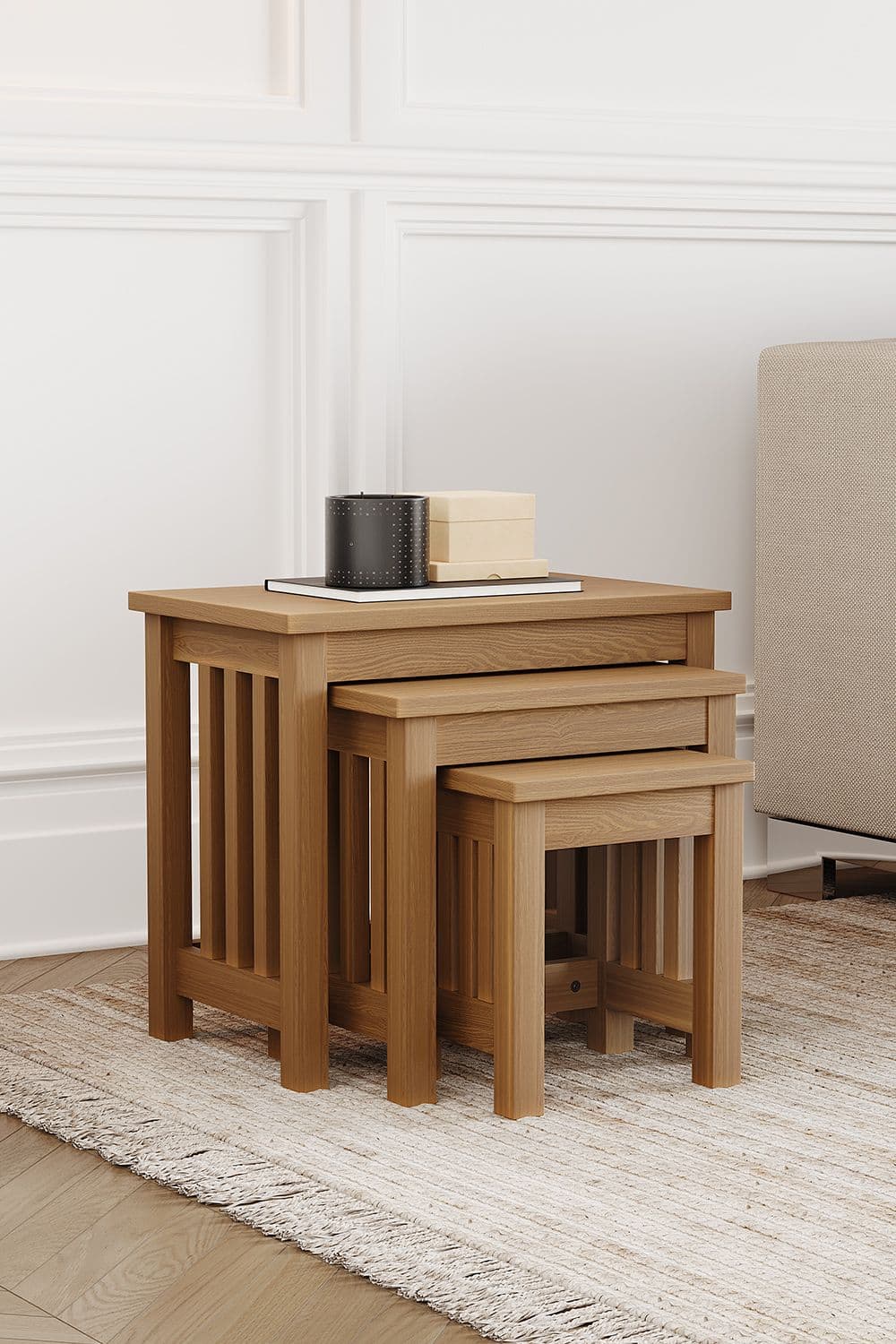 Vida Designs Ashton Nest Tables Set 3 Storage Living Room