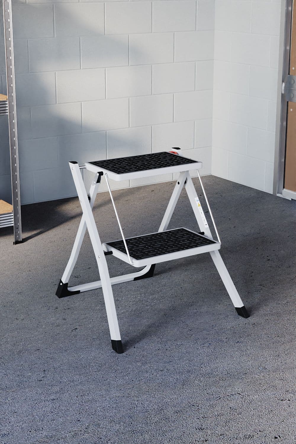 Vida 2 Step Folding Stool Anti Slip Mat
