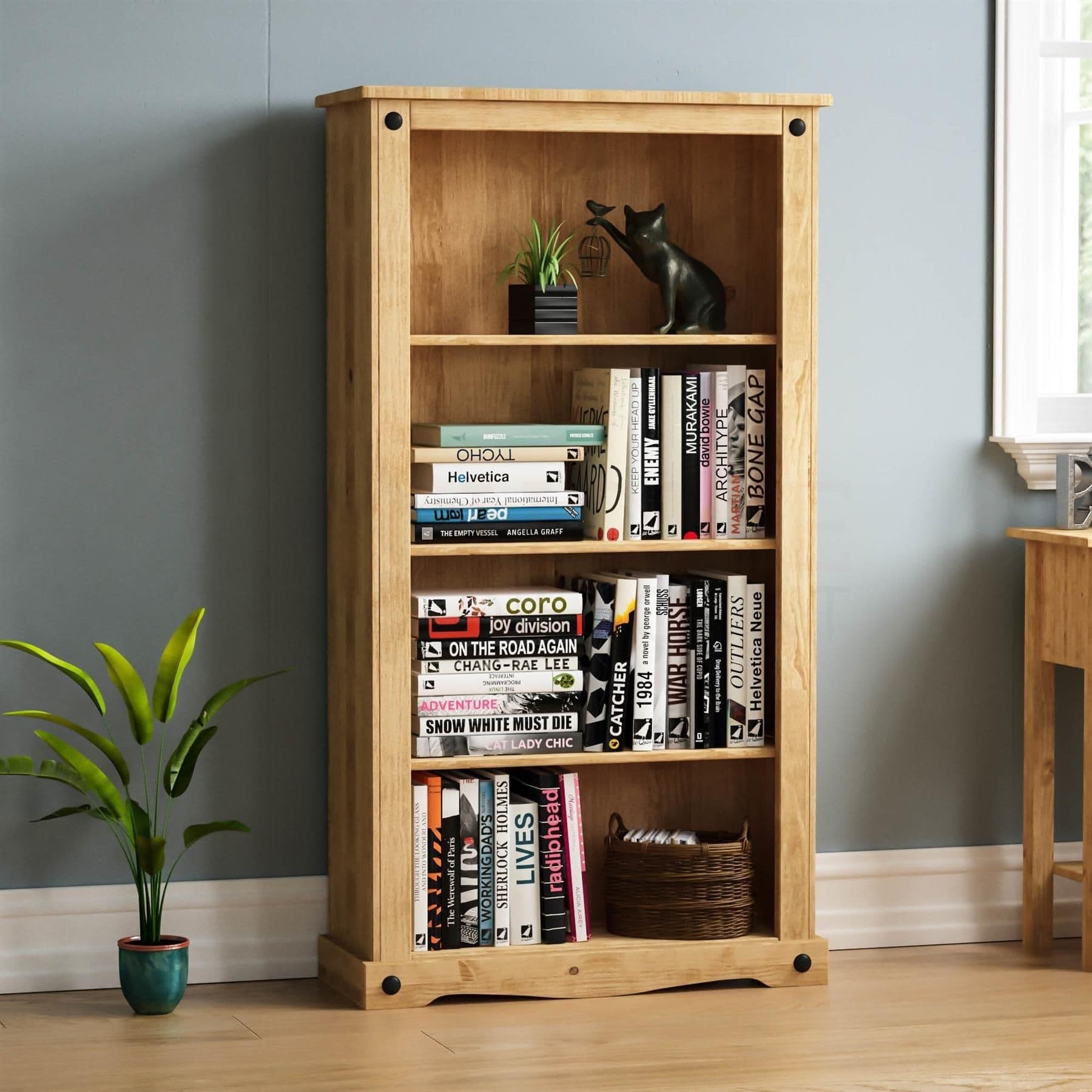 Vida Designs Corona Medium Bookcase Storage 1385 x 750 x 290 mm