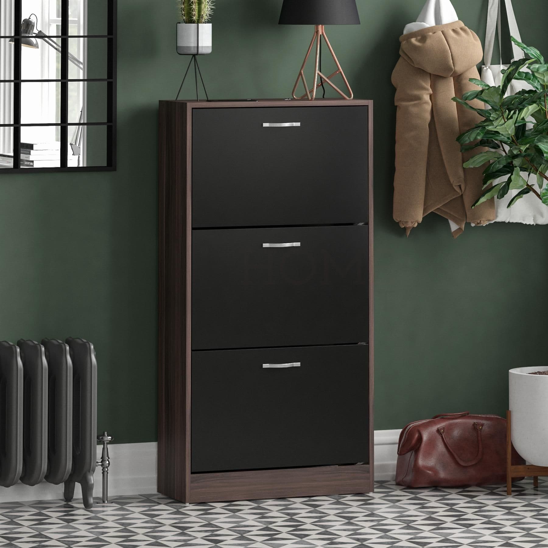 Vida Designs 3 Drawer Shoe Cabinet Storage Organizer 1180 x 600 x 240 mm