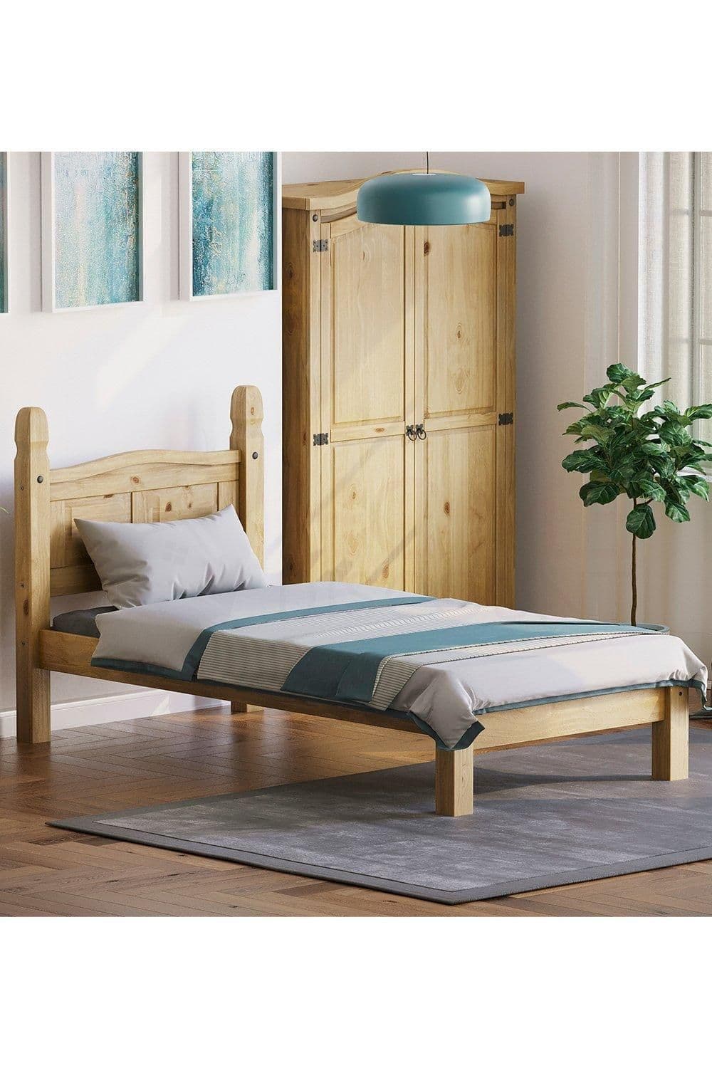 Vida Designs Corona Single Bed Frame Low Foot End Bedroom Furniture