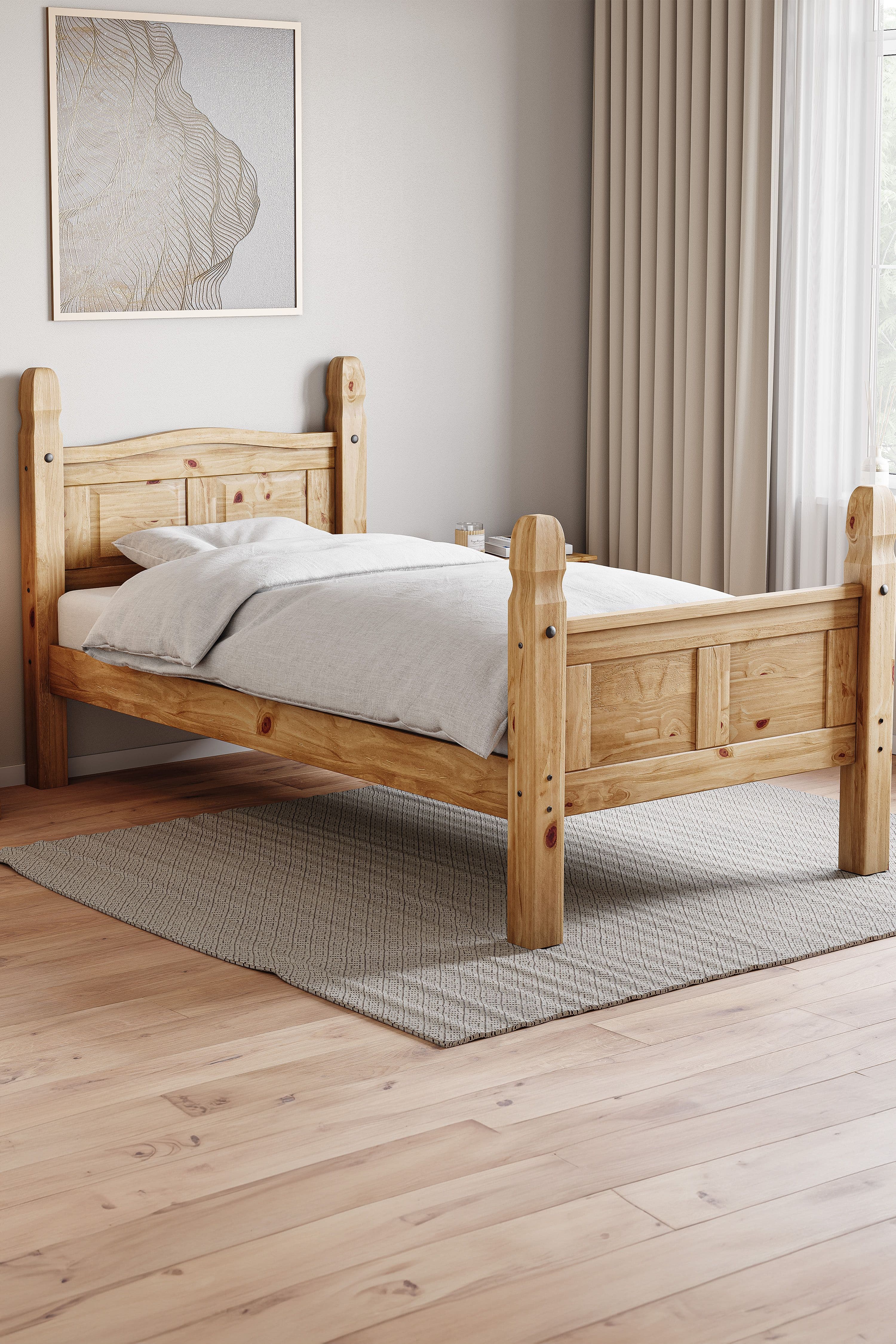Vida Designs Corona Single Bed High Foot End Bedroom Furniture