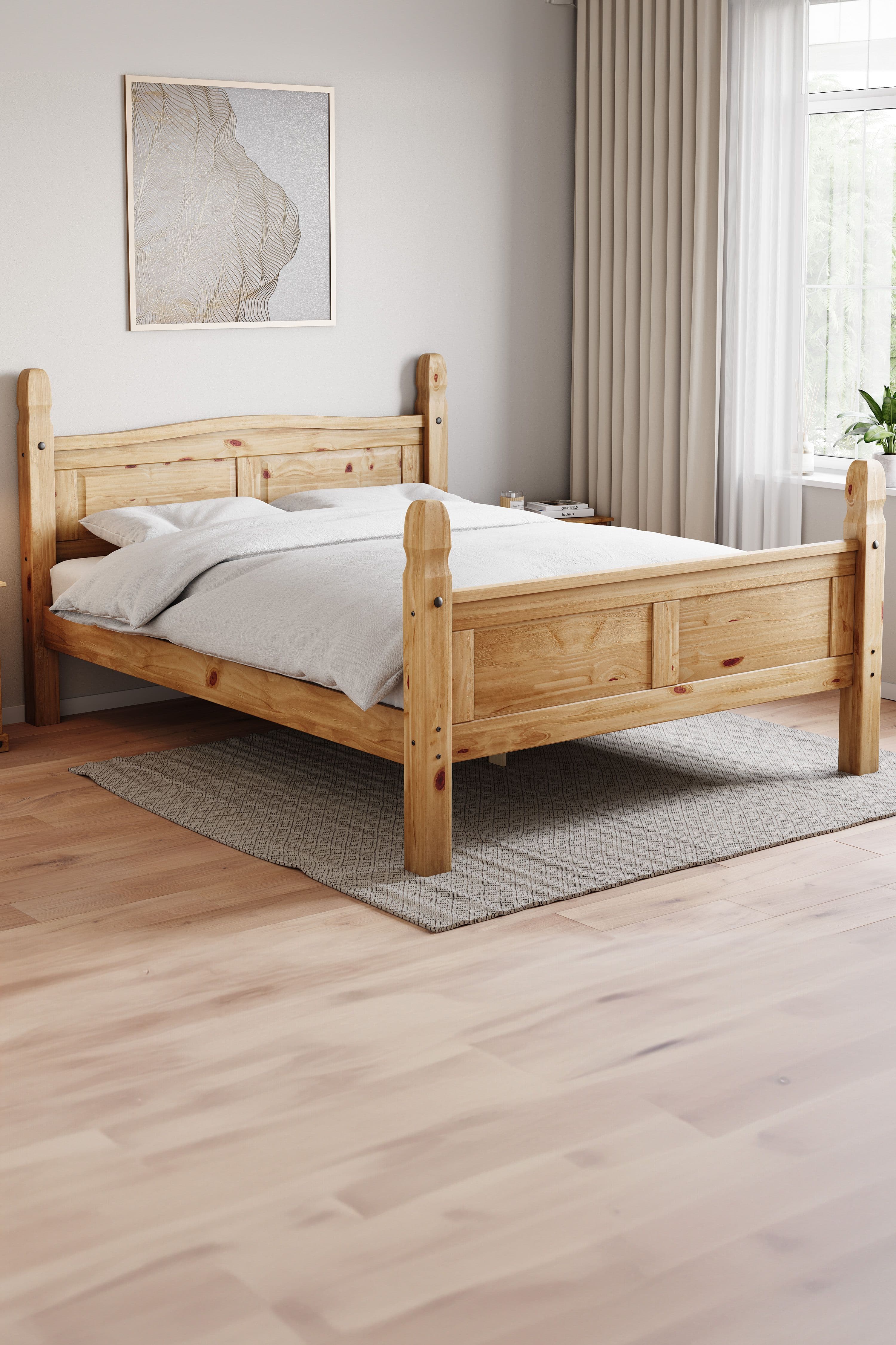 Vida Designs Corona King Bed High Foot End Bedroom Furniture