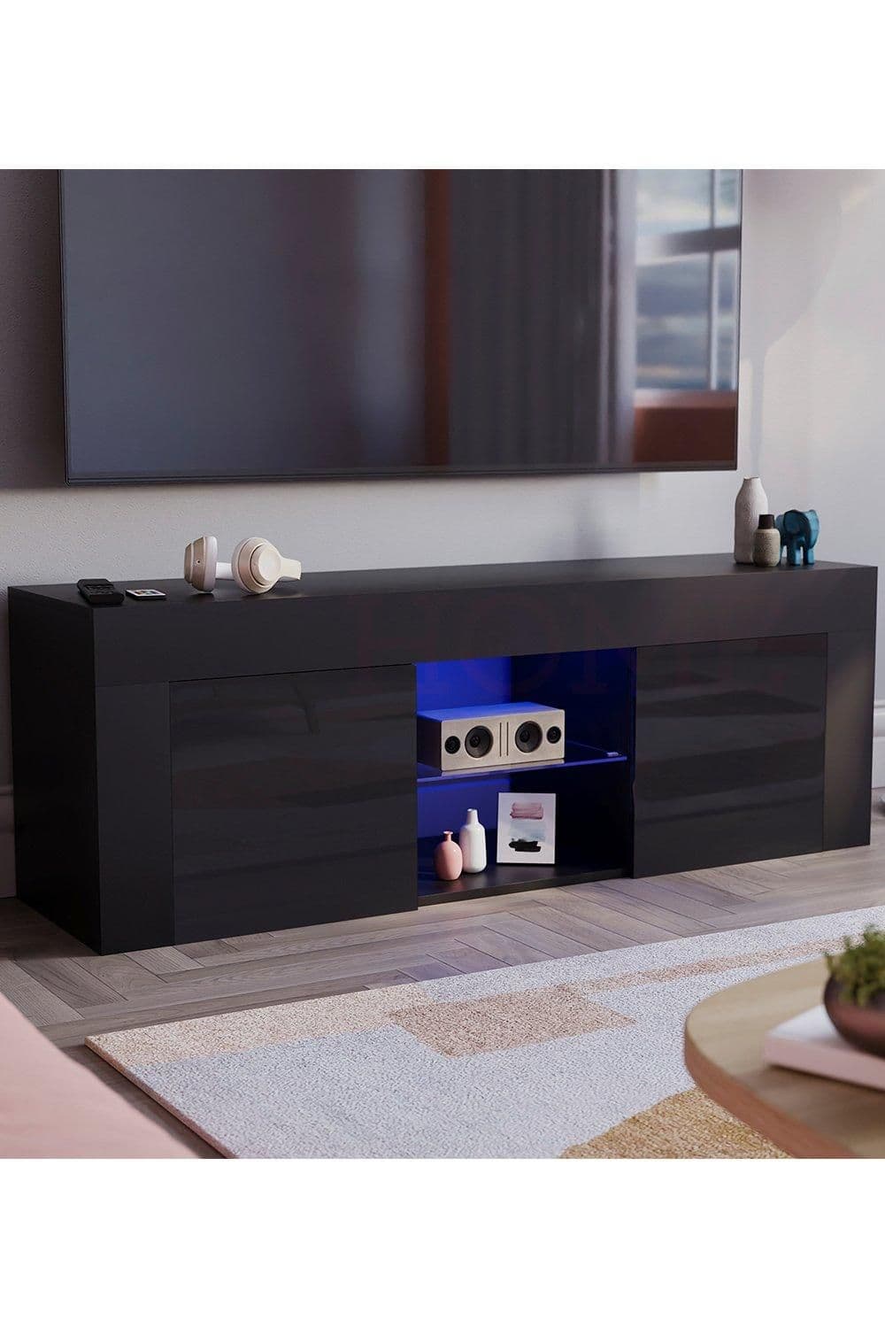 Vida Designs Eclipse 2 Door LED TV Unit Cabinet Storage Furniture