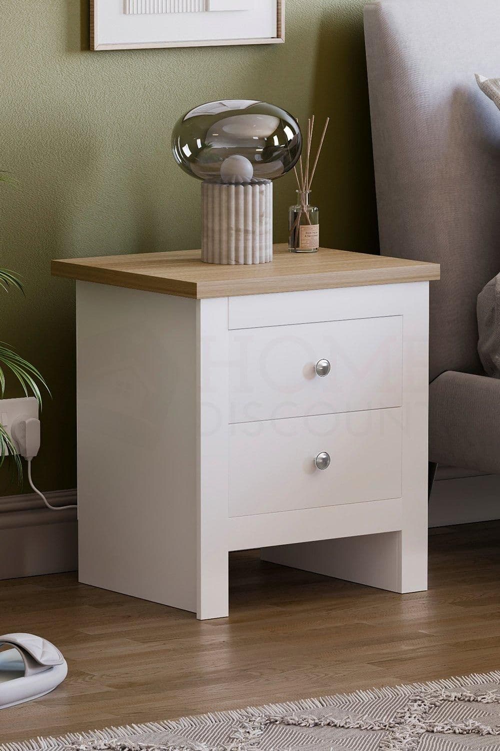 Vida Designs Arlington 2 Drawer Chest Drawers Storage Bedroom Furniture