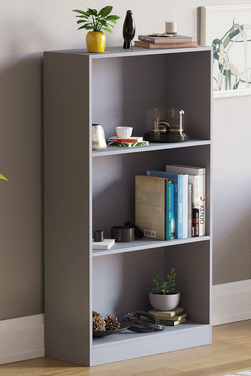 Vida Designs Cambridge 3 Tier Medium Bookcase 1080 x 600 x 240 mm