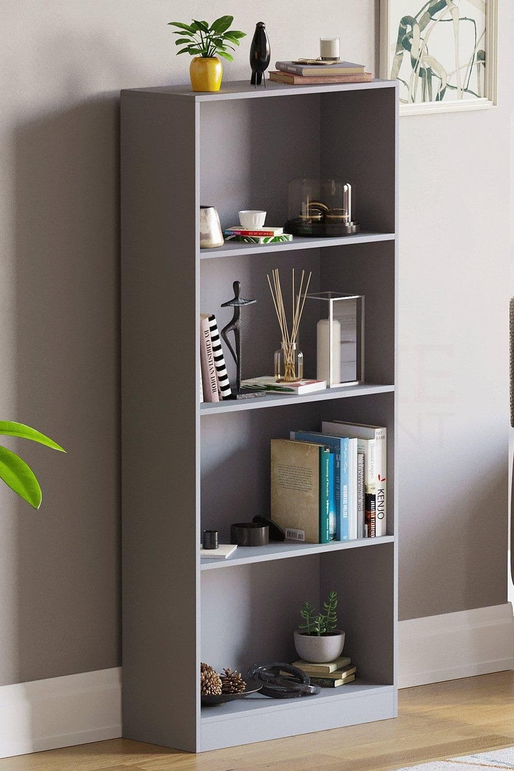 Vida Designs Cambridge 4 Tier Large Bookcase 1400 x 600 x 240 mm