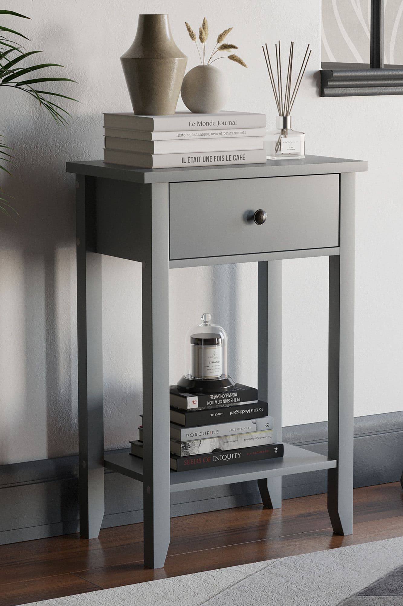 Vida Designs Windsor 1 Drawer Console Table Side table Storage Organizer 740 x 500 x 300 mm