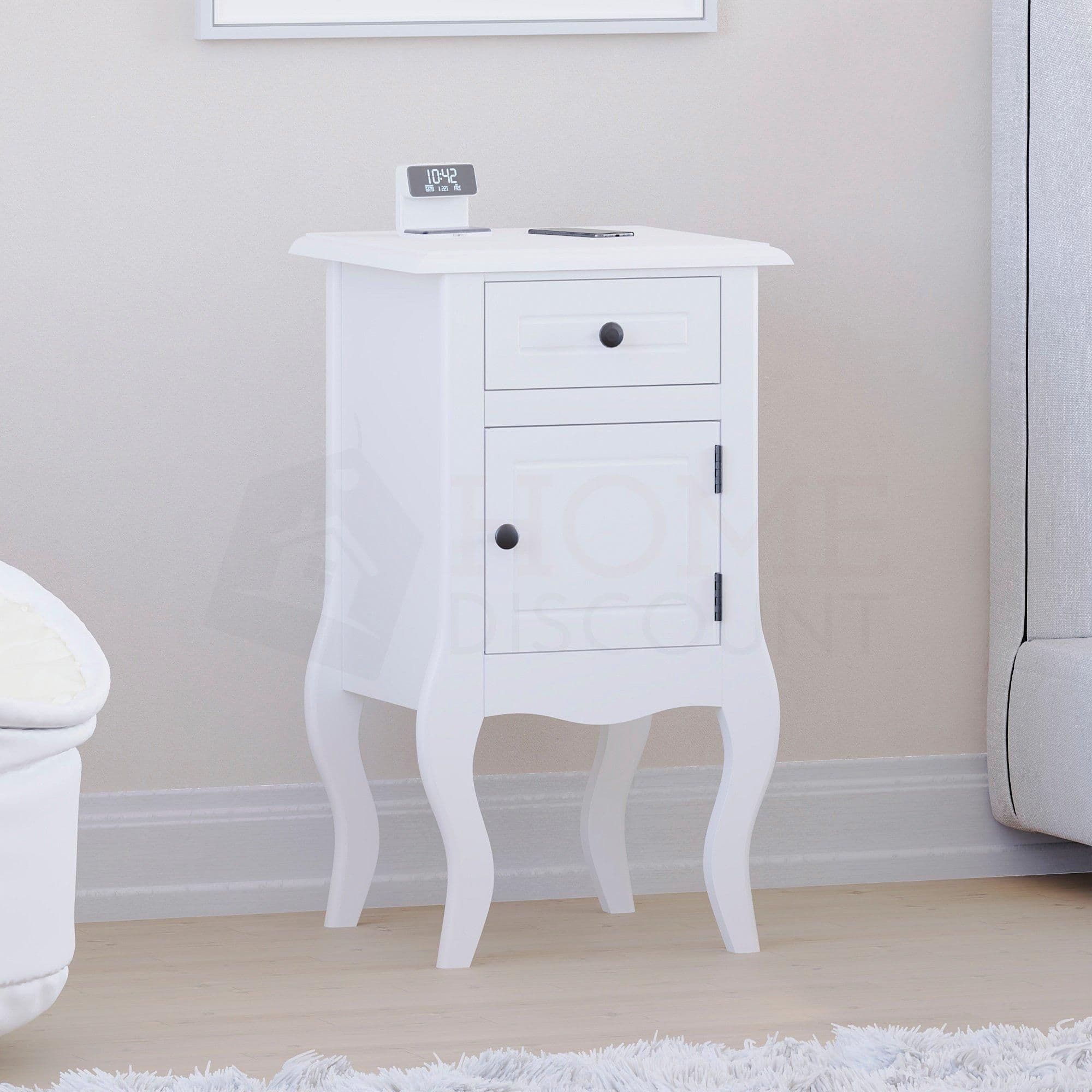 Vida Designs Nishano 1 Drawer 1 Door Bedside Cabinet Storage Furniture