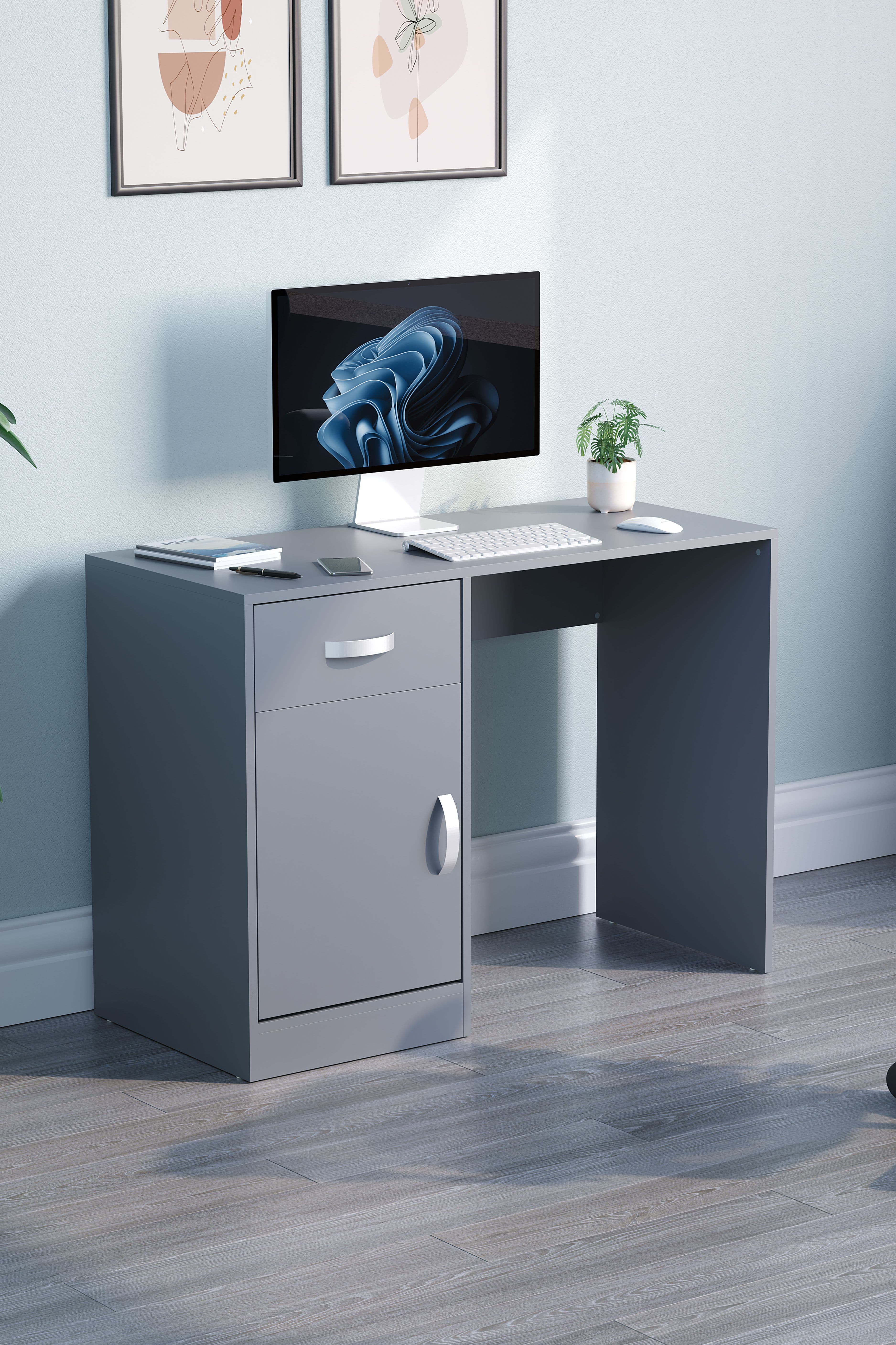 Vida Designs Hudson Computer Desk Storage Office Study Gaming Table