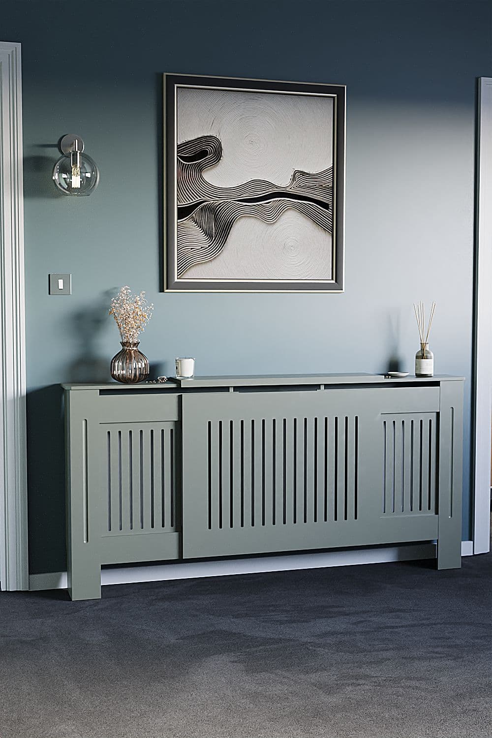 Vida Designs Chelsea Adjustable Radiator Cover MDF 1400 2040 mm