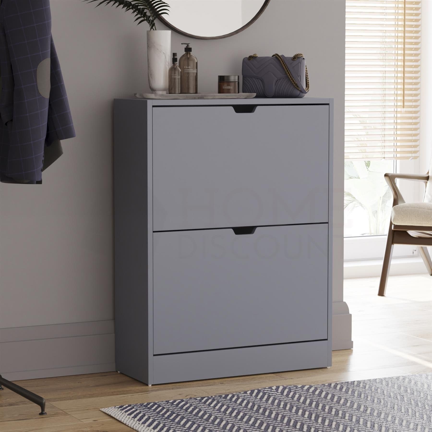 Vida Designs 2 Drawer Shoe Cabinet 800 x 600 x 240 mm