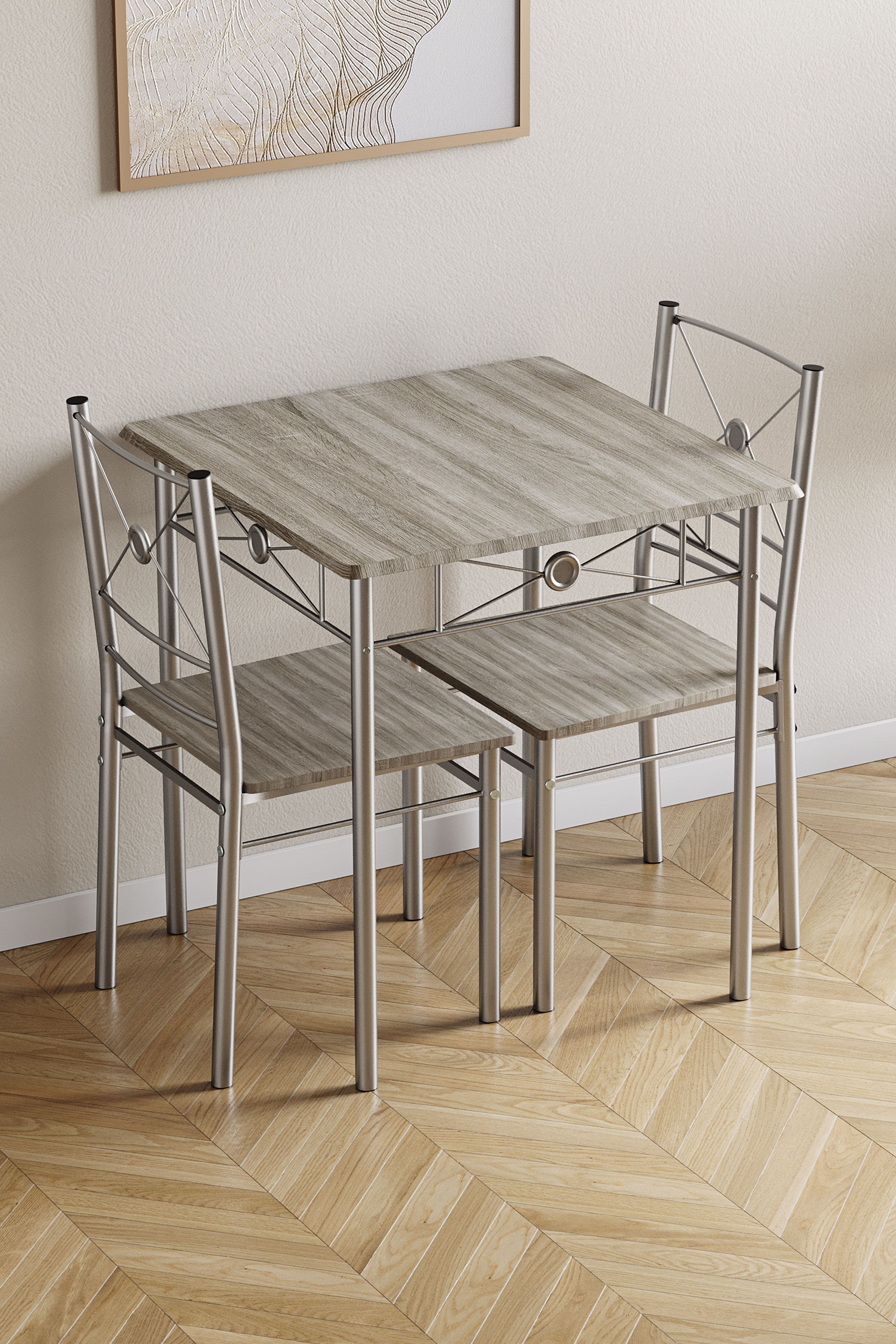 Vida Designs Roslyn 2 Seater Dining Set Table Chairs Set 2