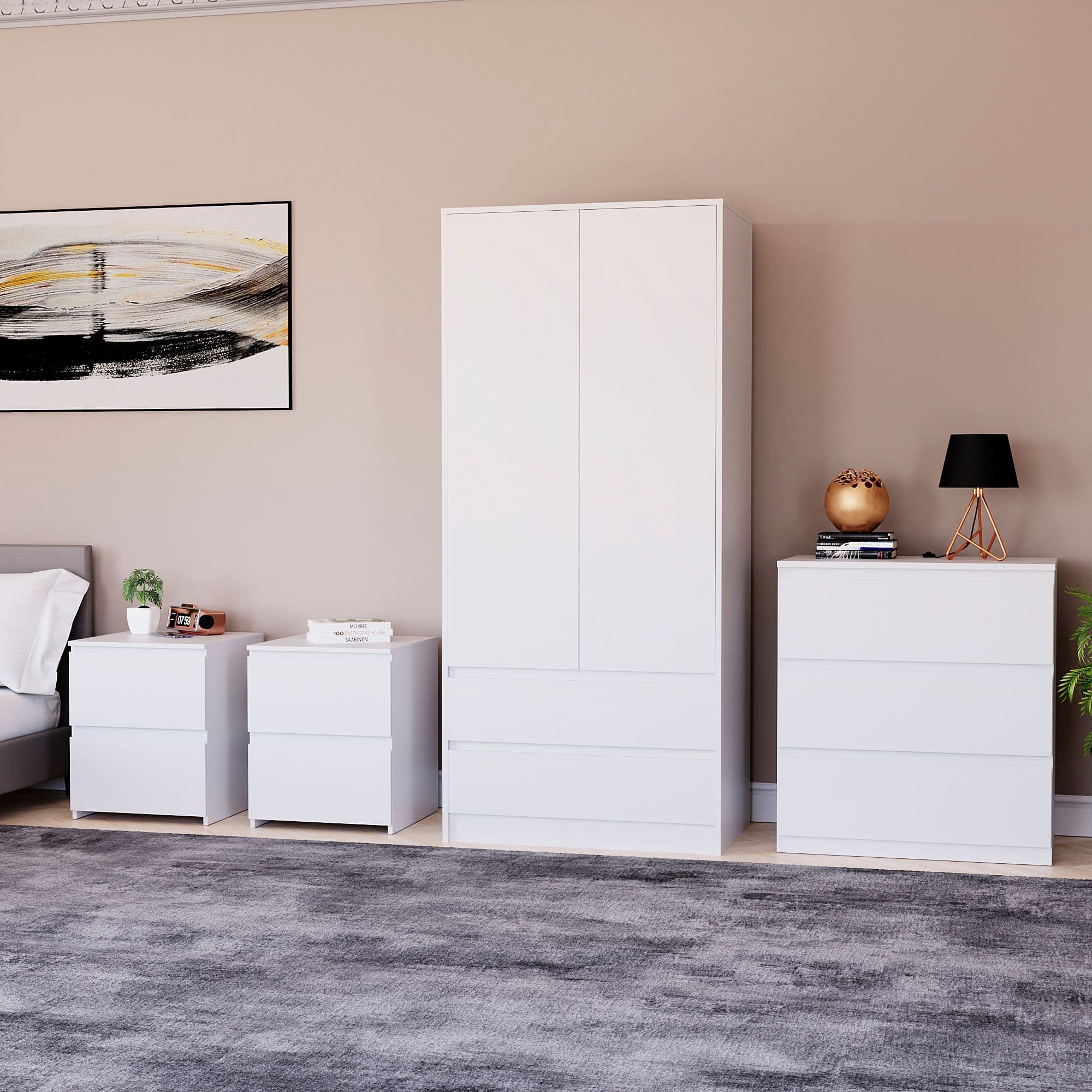 Vida Designs Denver 4 Pcs Bedroom Set