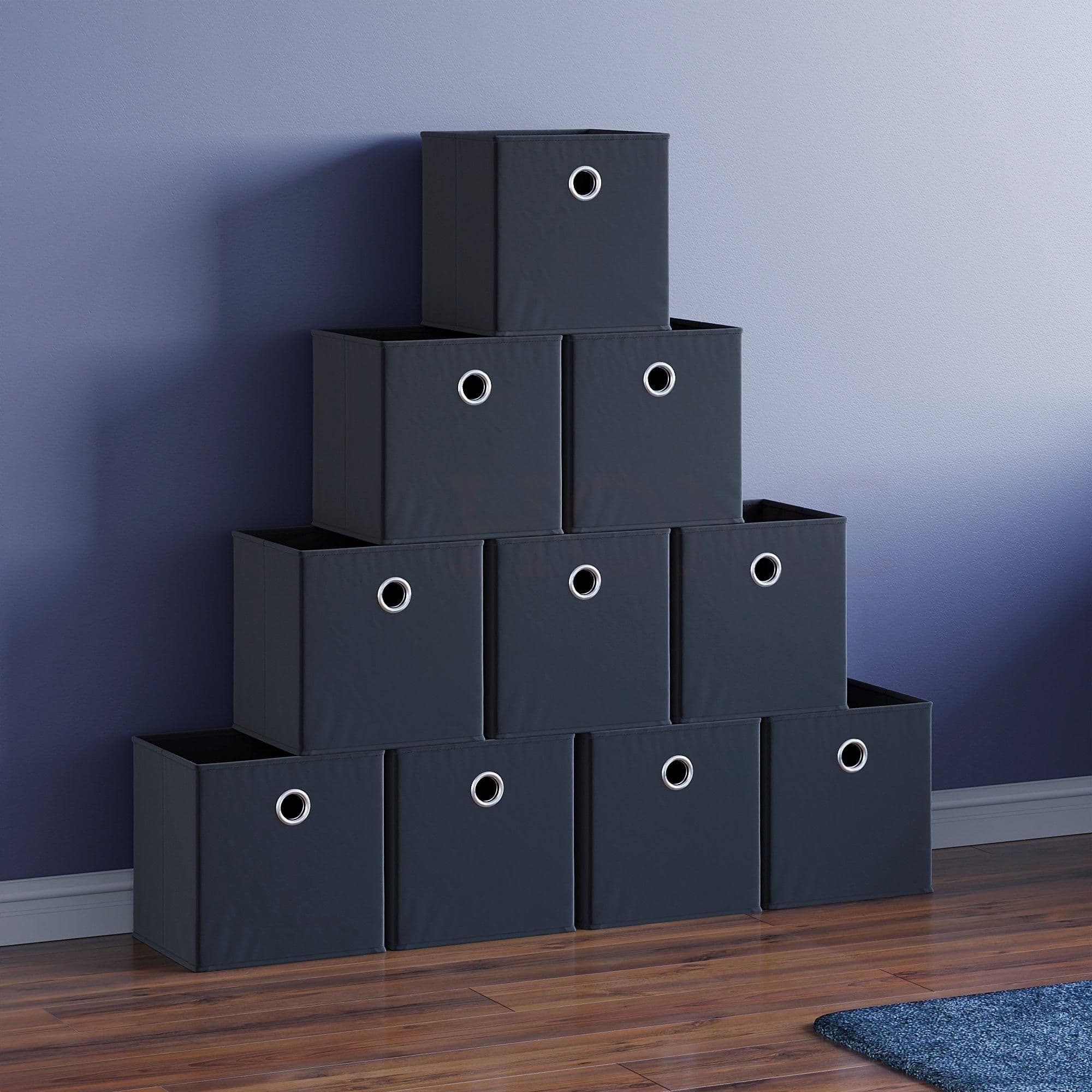 Vida Designs Durham Cube Storage Basket Bookcase Organizer Set 10