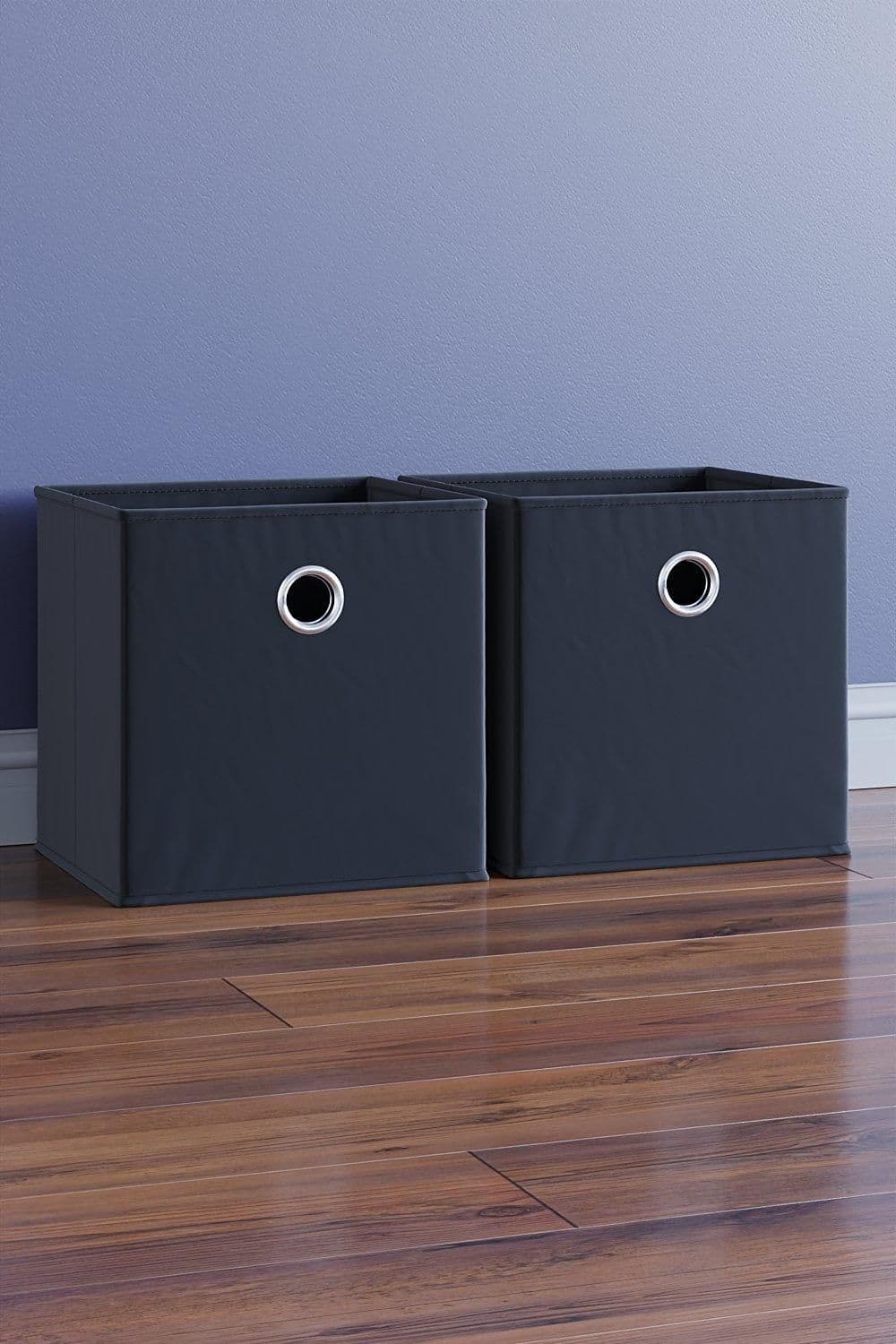 Vida Designs Durham Cube Storage Basket Bookcase Organizer Set 2